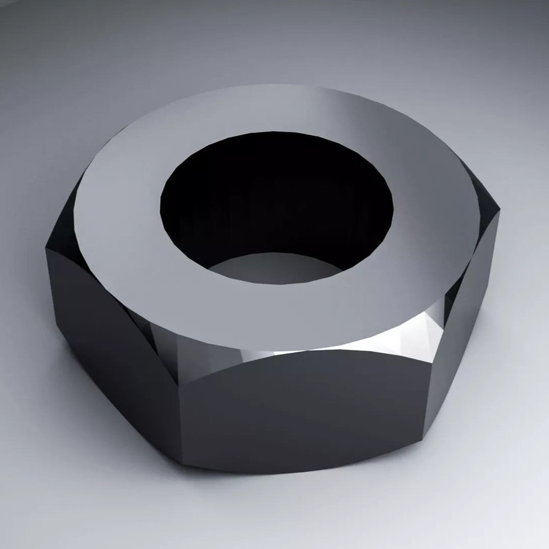 Hex Nut and Bolt 3D Model Free 3D Model 3D Model