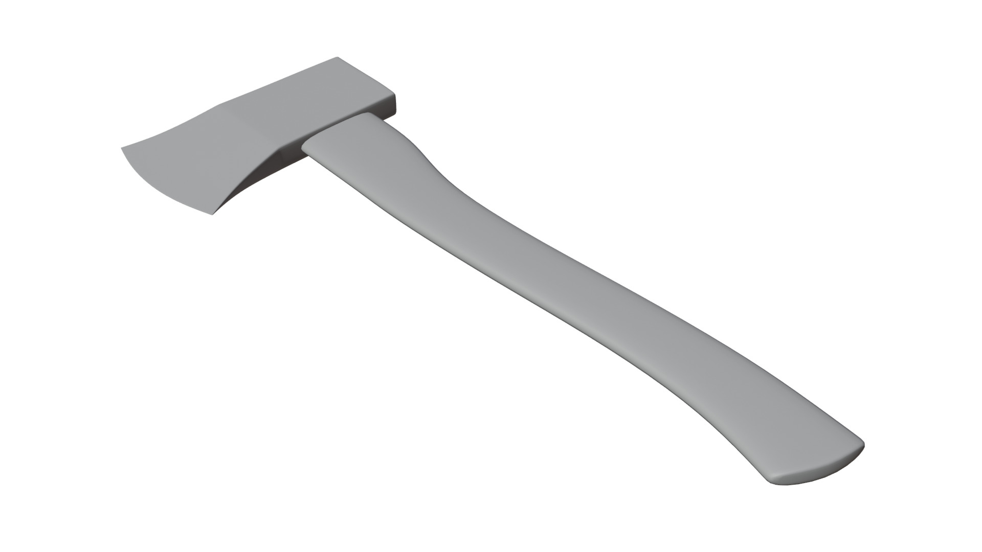 Low Poly Wood Axe 3D Model