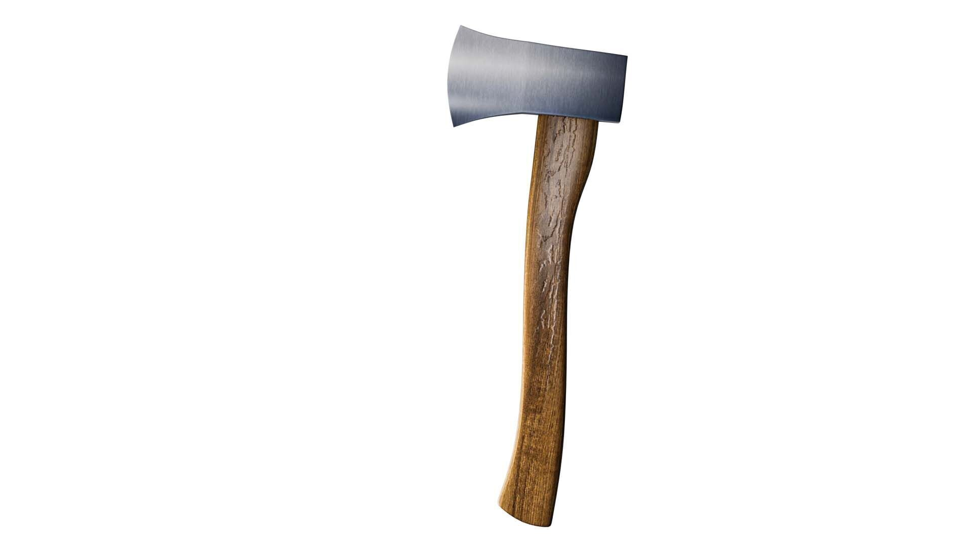 Low Poly Wood Axe 3D Model