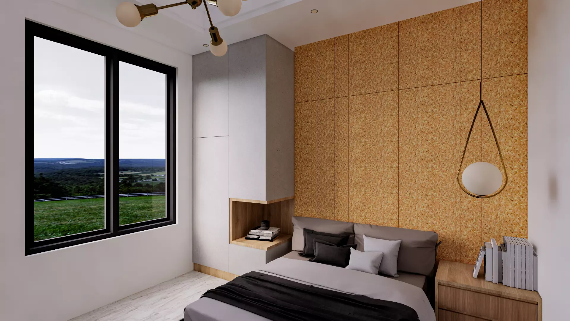 Minimalist Master Bedroom Interior 3D Model 3D Model