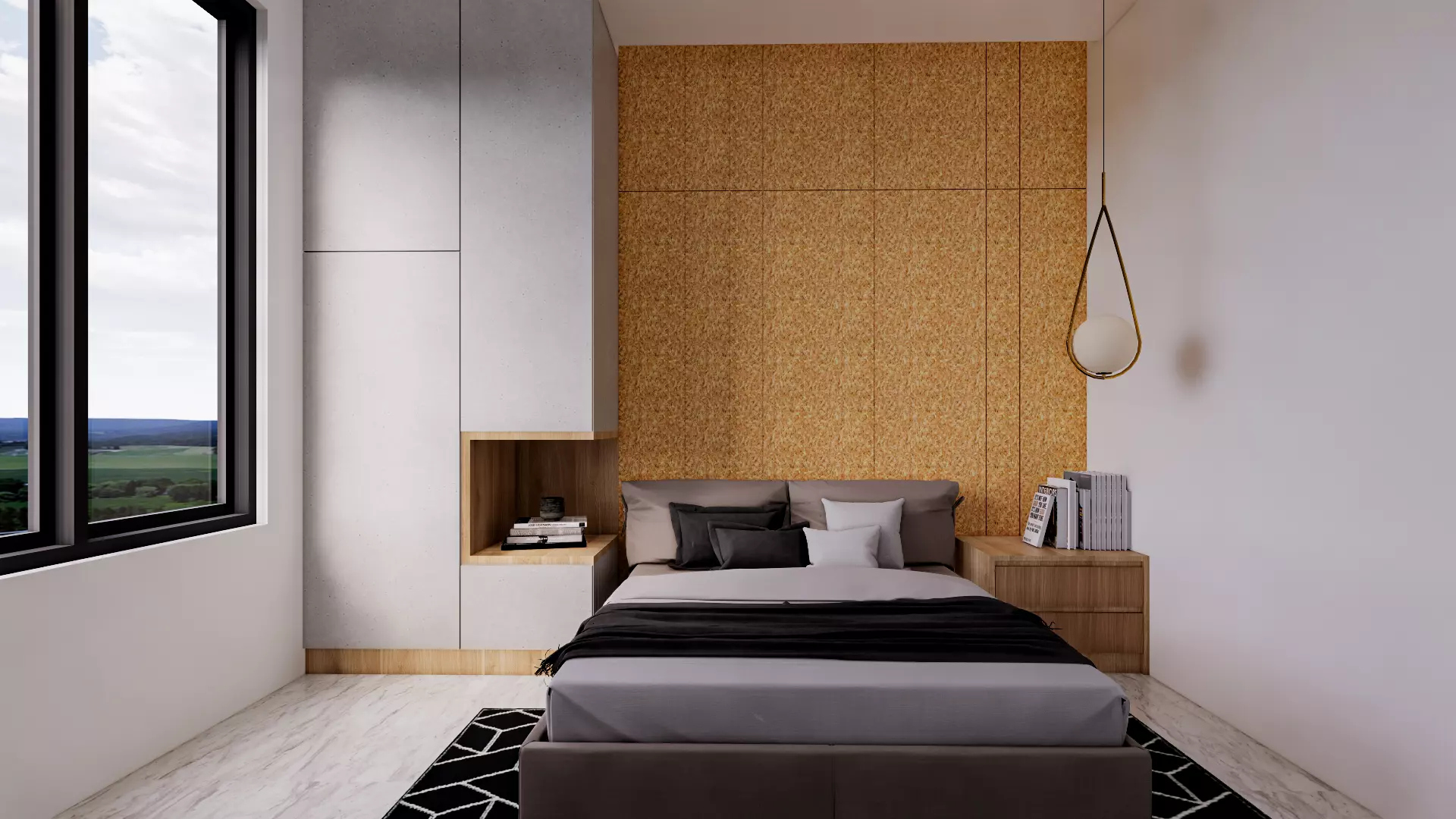 Minimalist Master Bedroom Interior 3D Model 3D Model
