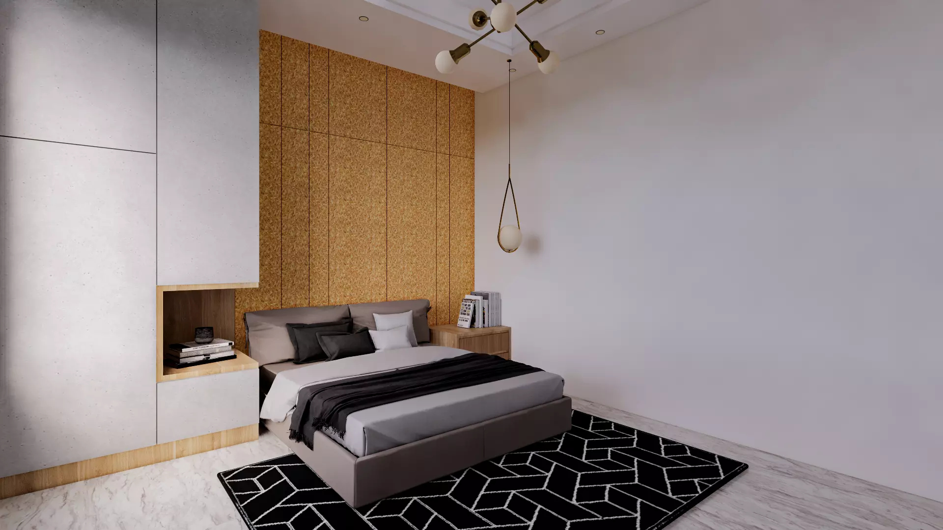 Minimalist Master Bedroom Interior 3D Model 3D Model