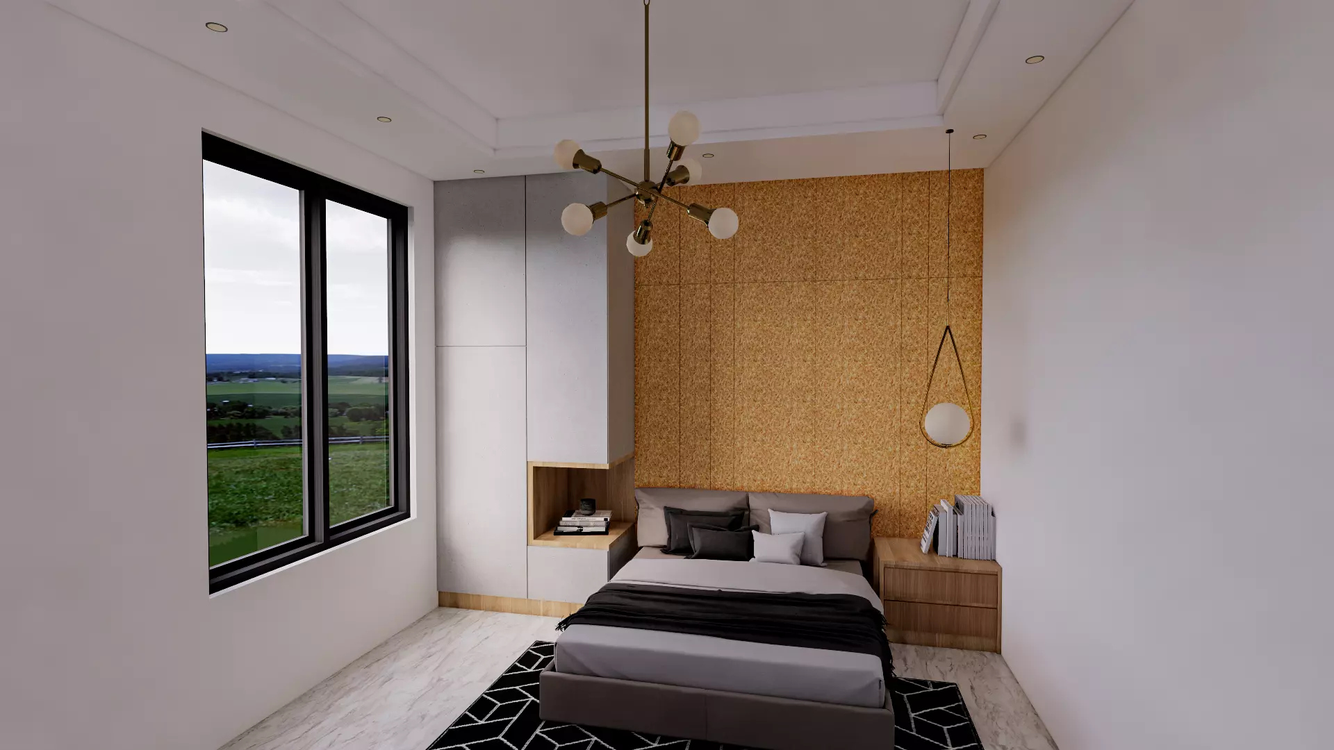 Minimalist Master Bedroom Interior 3D Model 3D Model