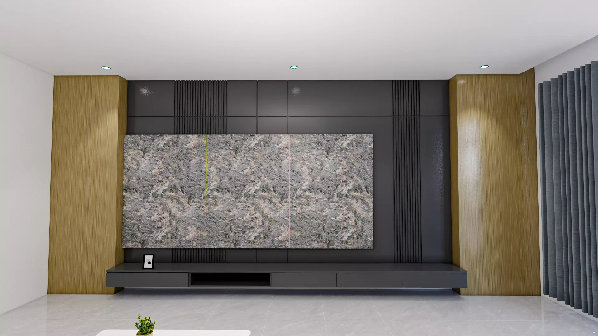 Modern Minimalist Living Room Interior 3D Model