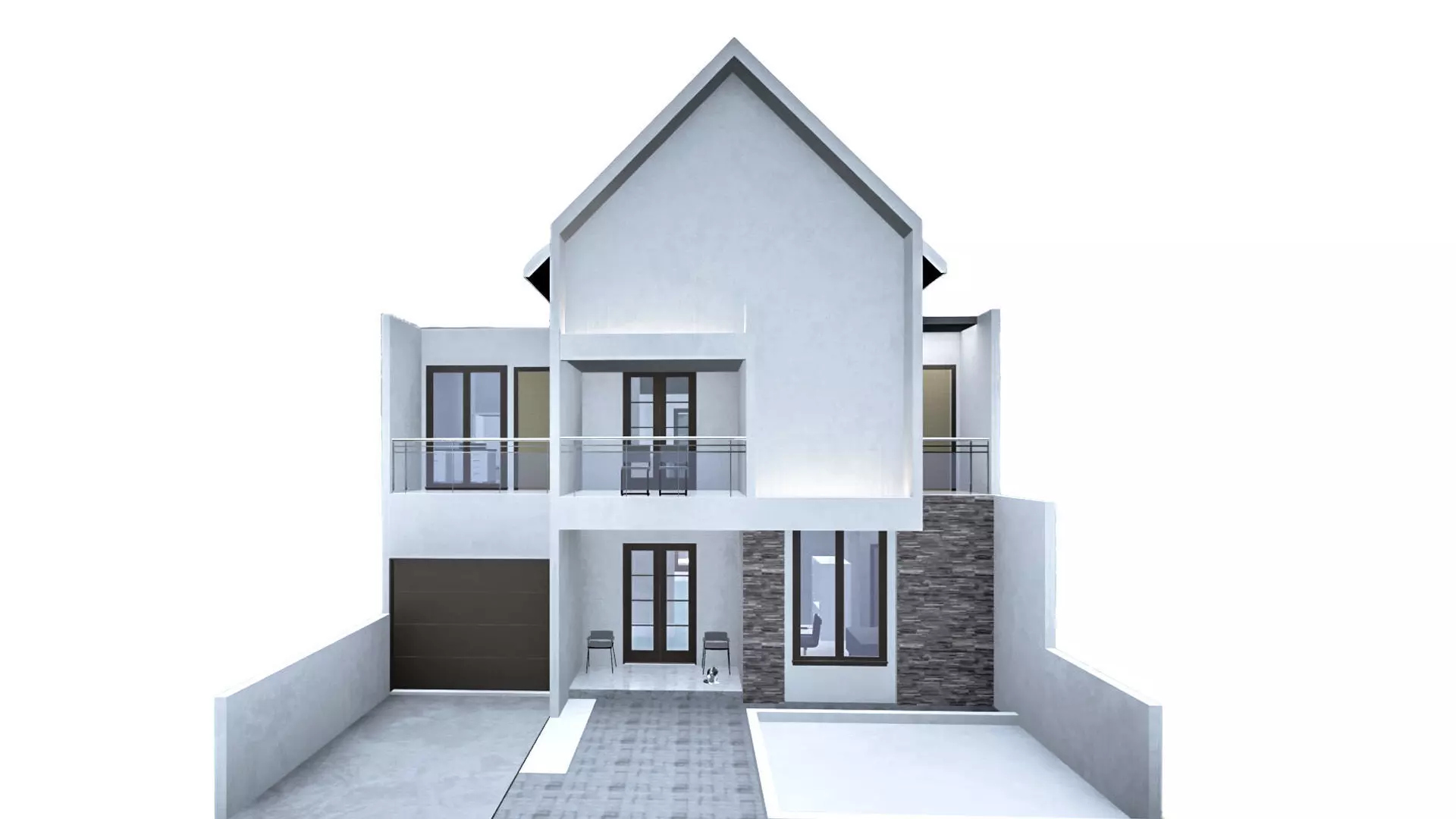 Modern House Exterior 3D Model