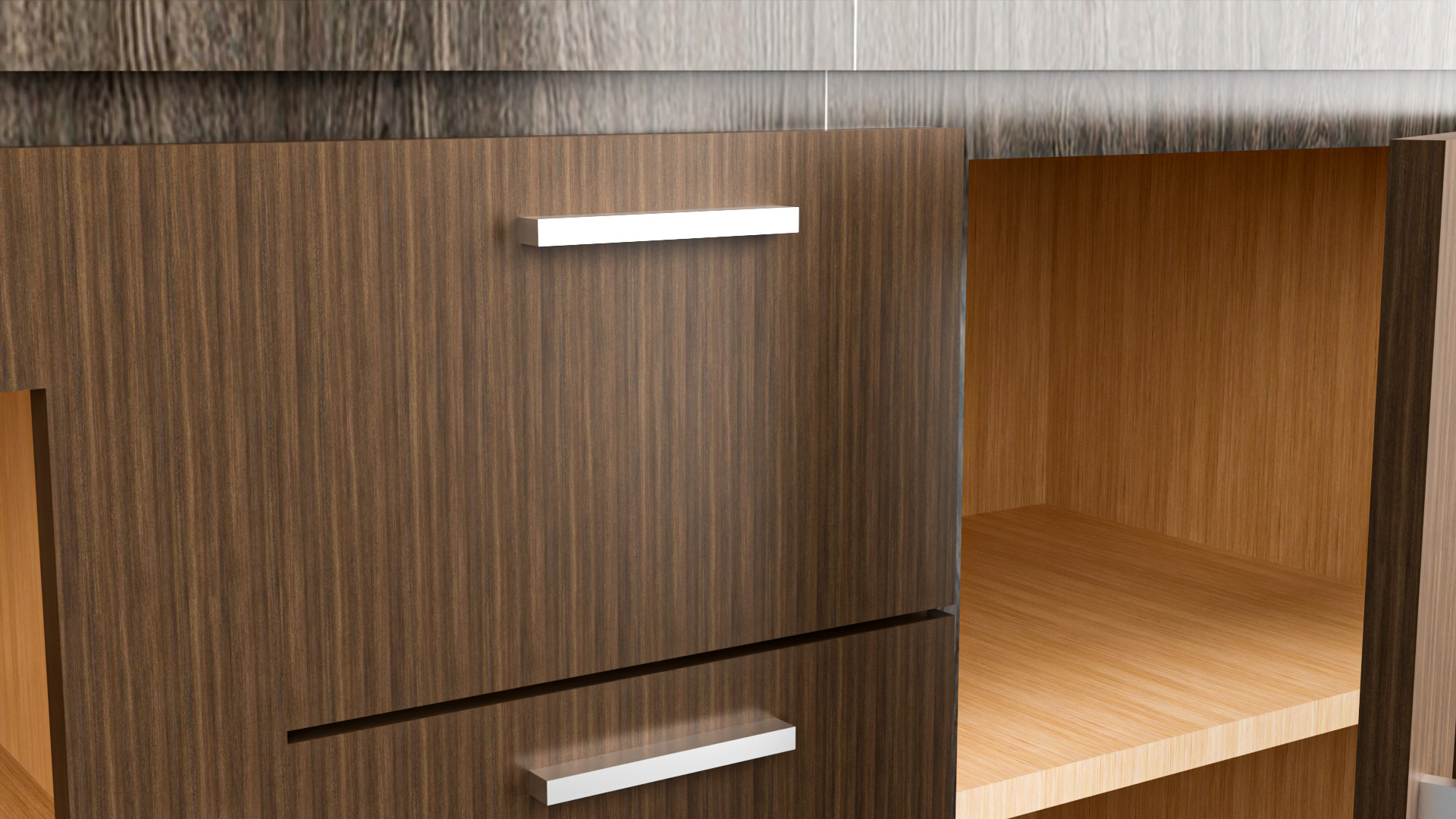 Modern Wooden Fabric Wardrobe Interior Furniture 3D Model 3D Model