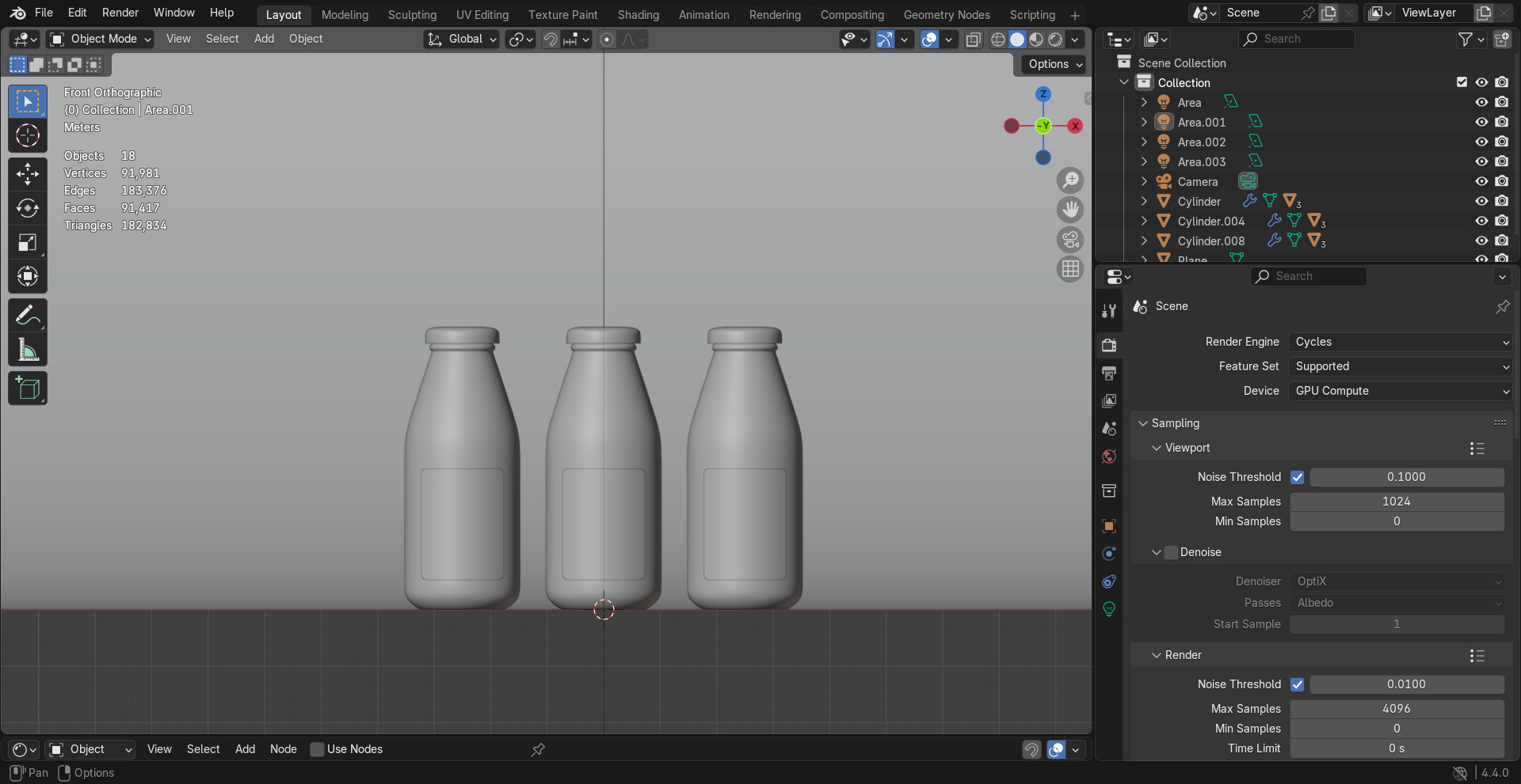 Orange Juice Bottle Packaging Realistic Product Visualizatio 3D Model