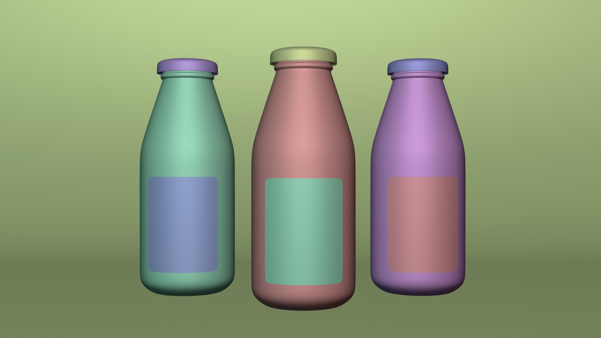 Orange Juice Bottle Packaging Realistic Product Visualizatio 3D Model