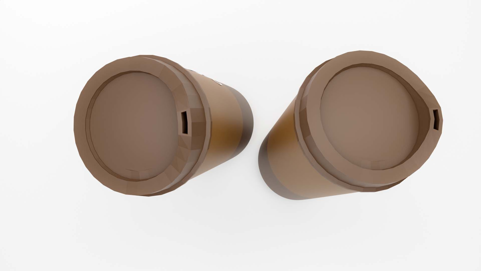 Realistic Coffee Cup 3D Model Takeaway Cup with Lid Label 3D 3D Model