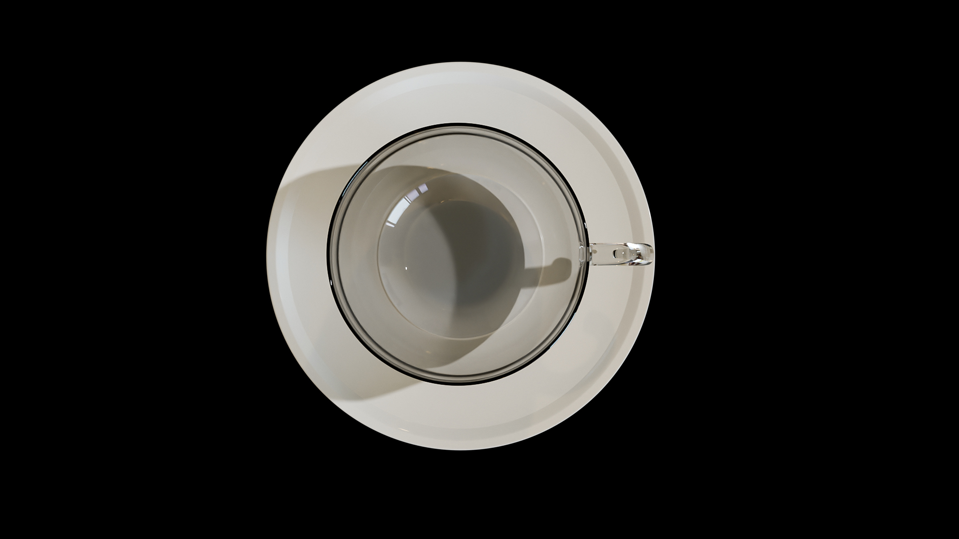 Realistic Glass Coffee Cup with Saucer 3D Model 3D Model