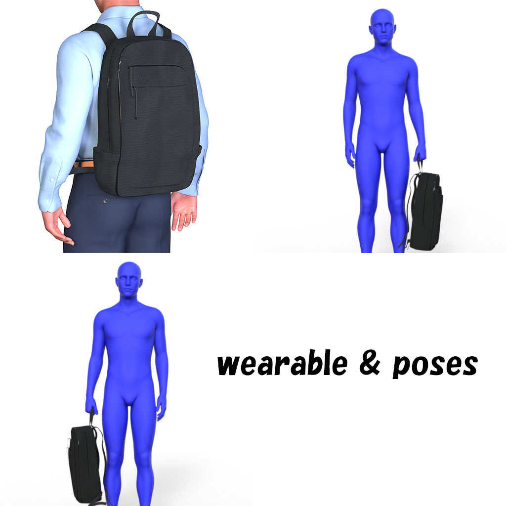 3Dg BusinessBag for Genesis8Male Daz Content