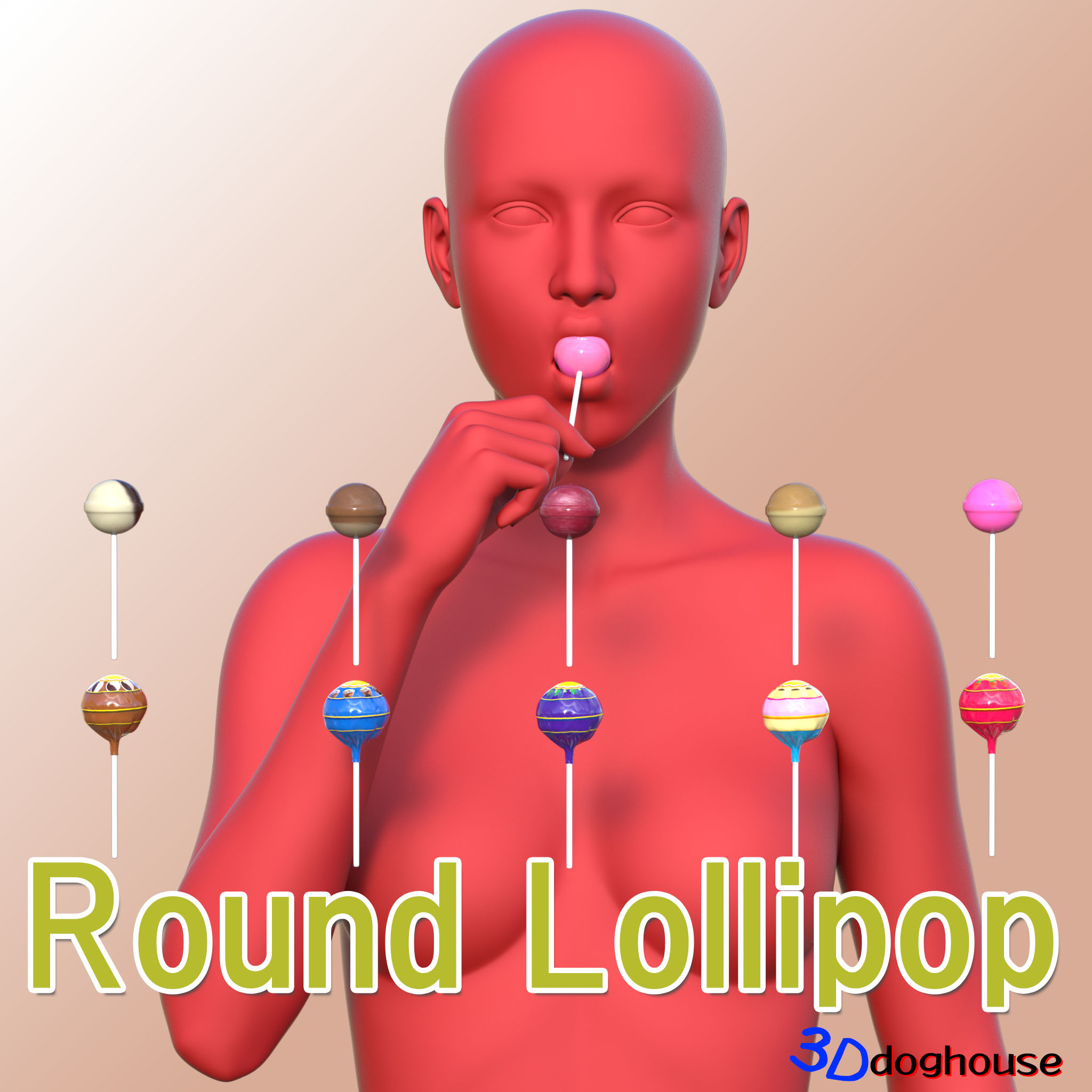 3dg Round Lollipop Daz Content