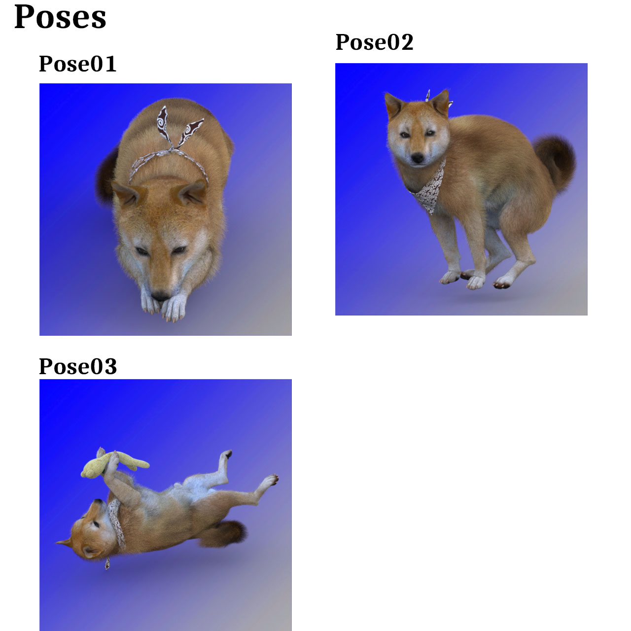 3dg ShibaInu for Dog 8 Daz Content