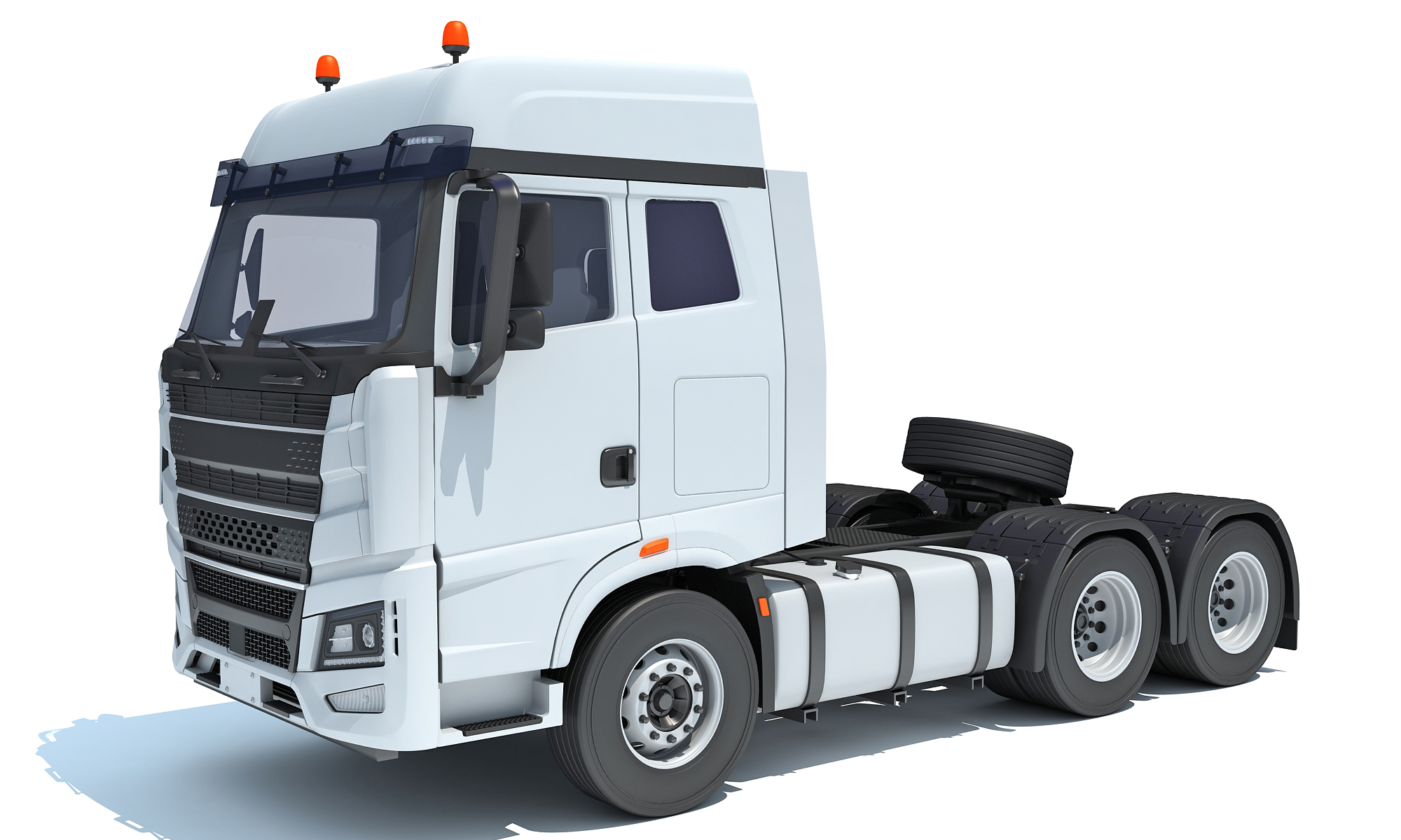 Semi Trailer Tractor Heavy Freight Truck 3D Model