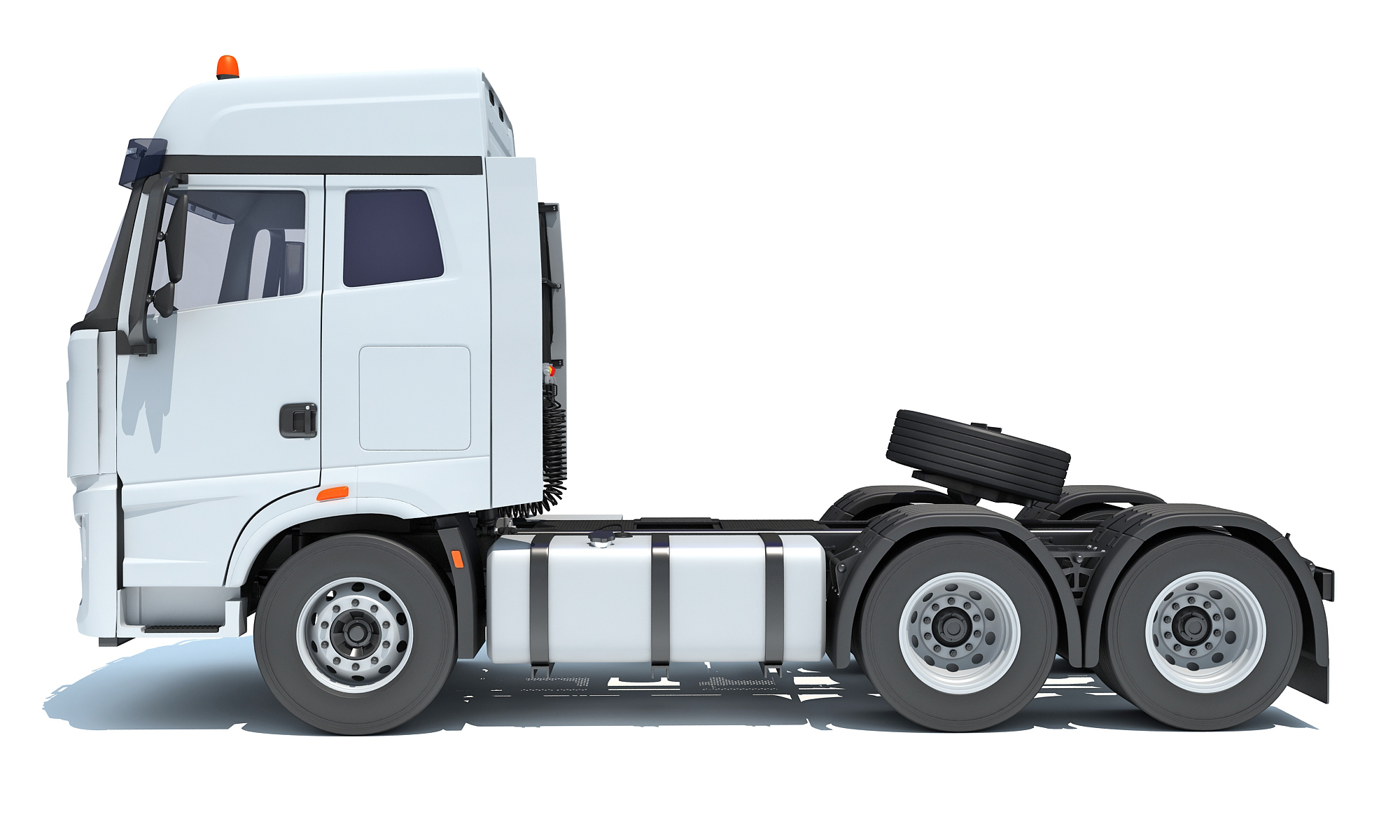 Semi Trailer Tractor Heavy Freight Truck 3D Model