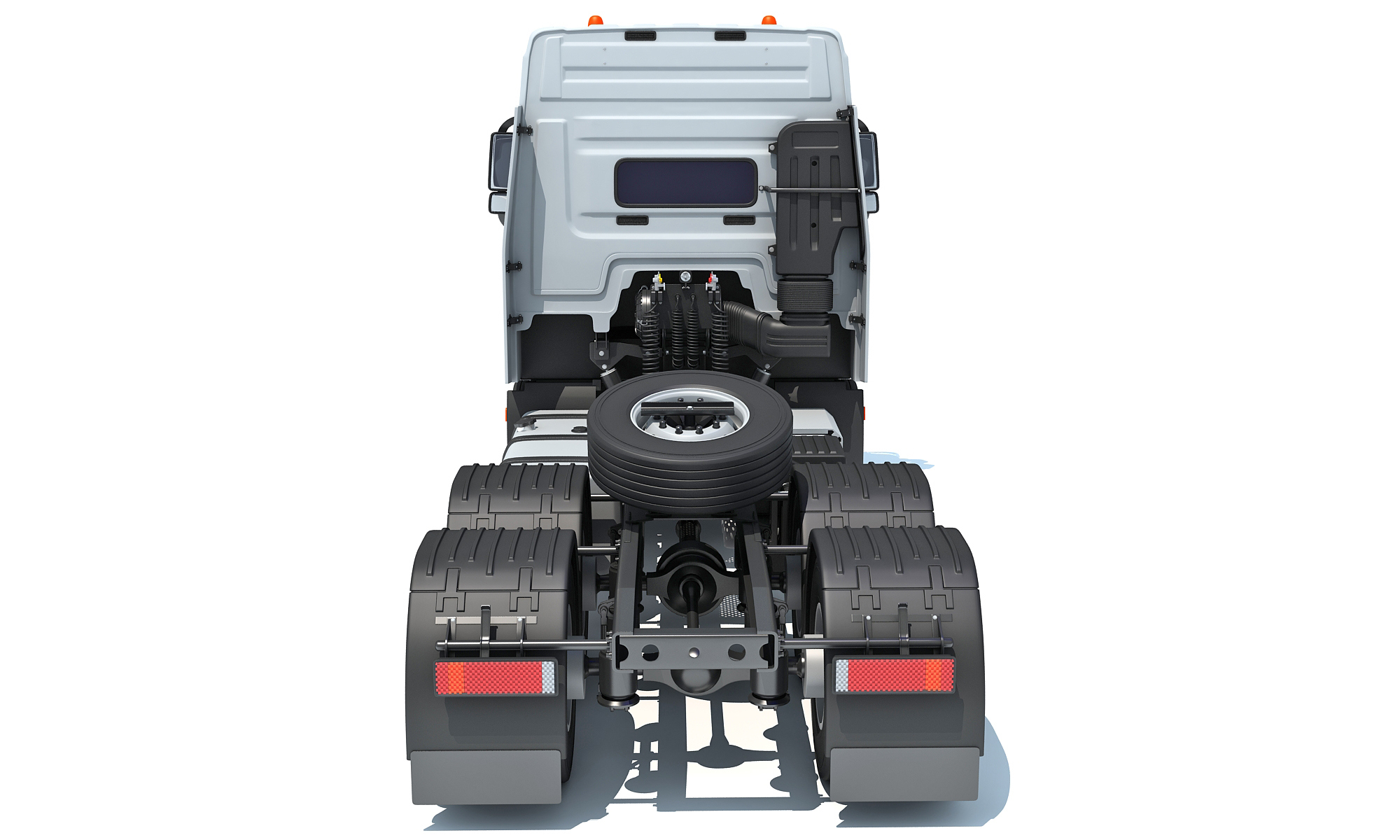 Semi Trailer Tractor Heavy Freight Truck 3D Model