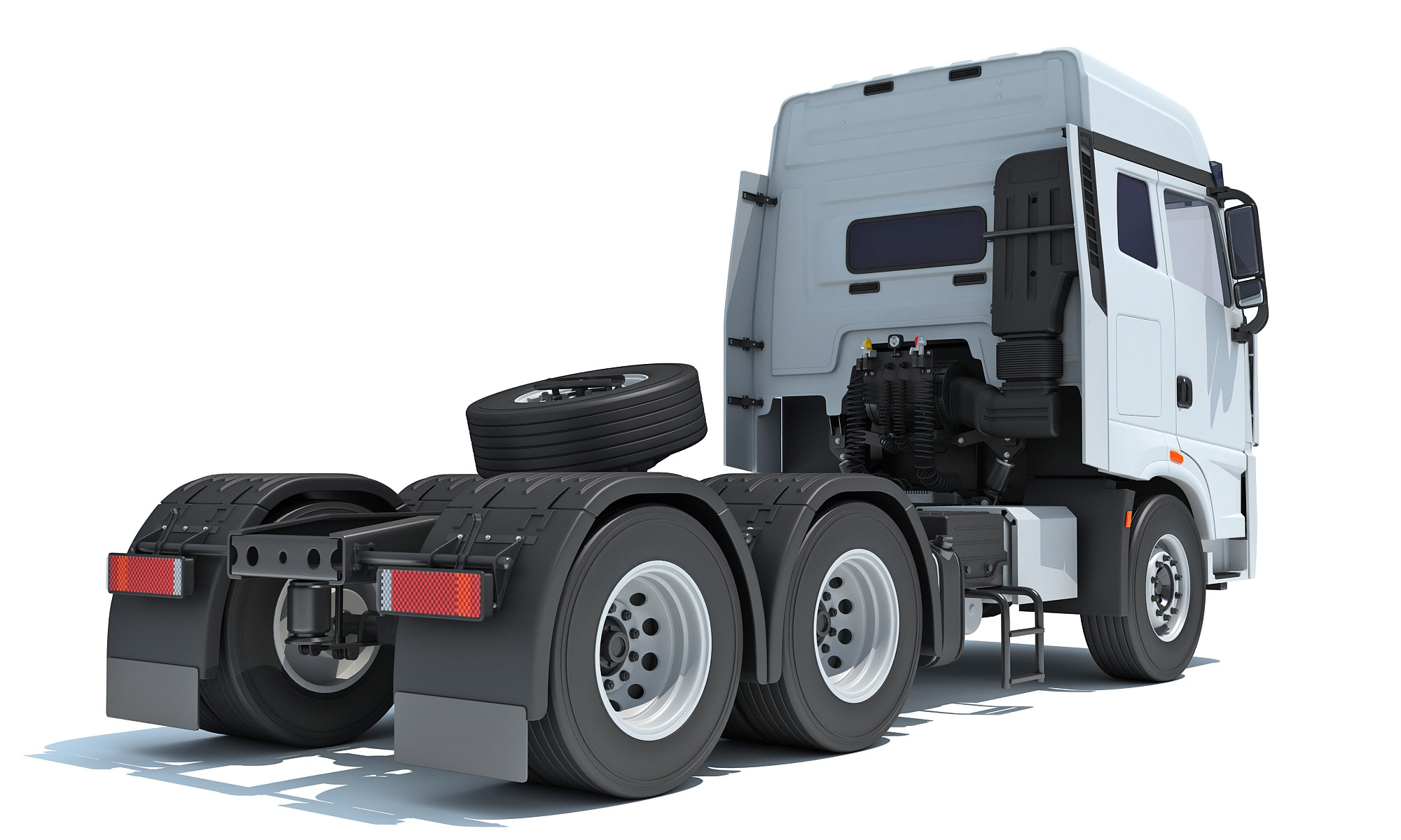 Semi Trailer Tractor Heavy Freight Truck 3D Model