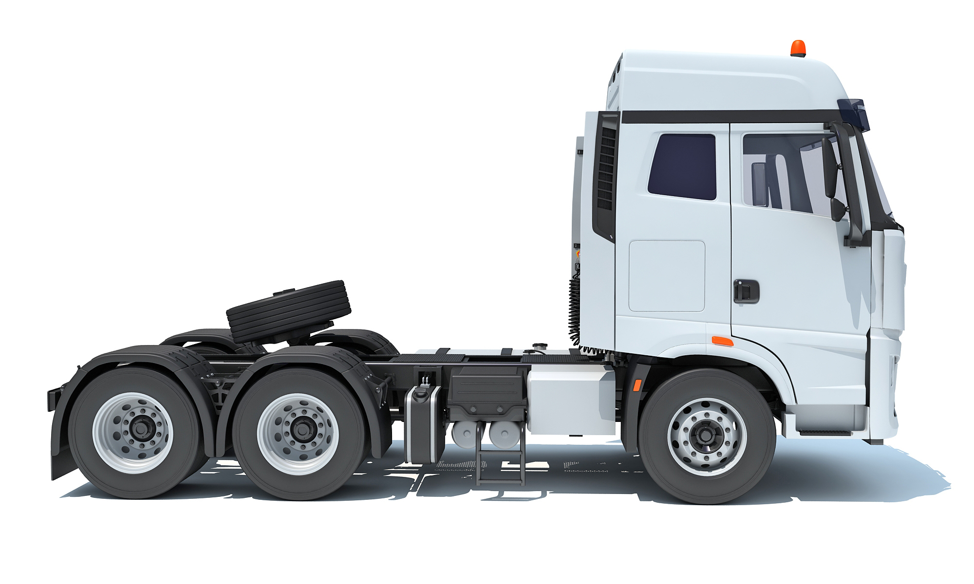 Semi Trailer Tractor Heavy Freight Truck 3D Model