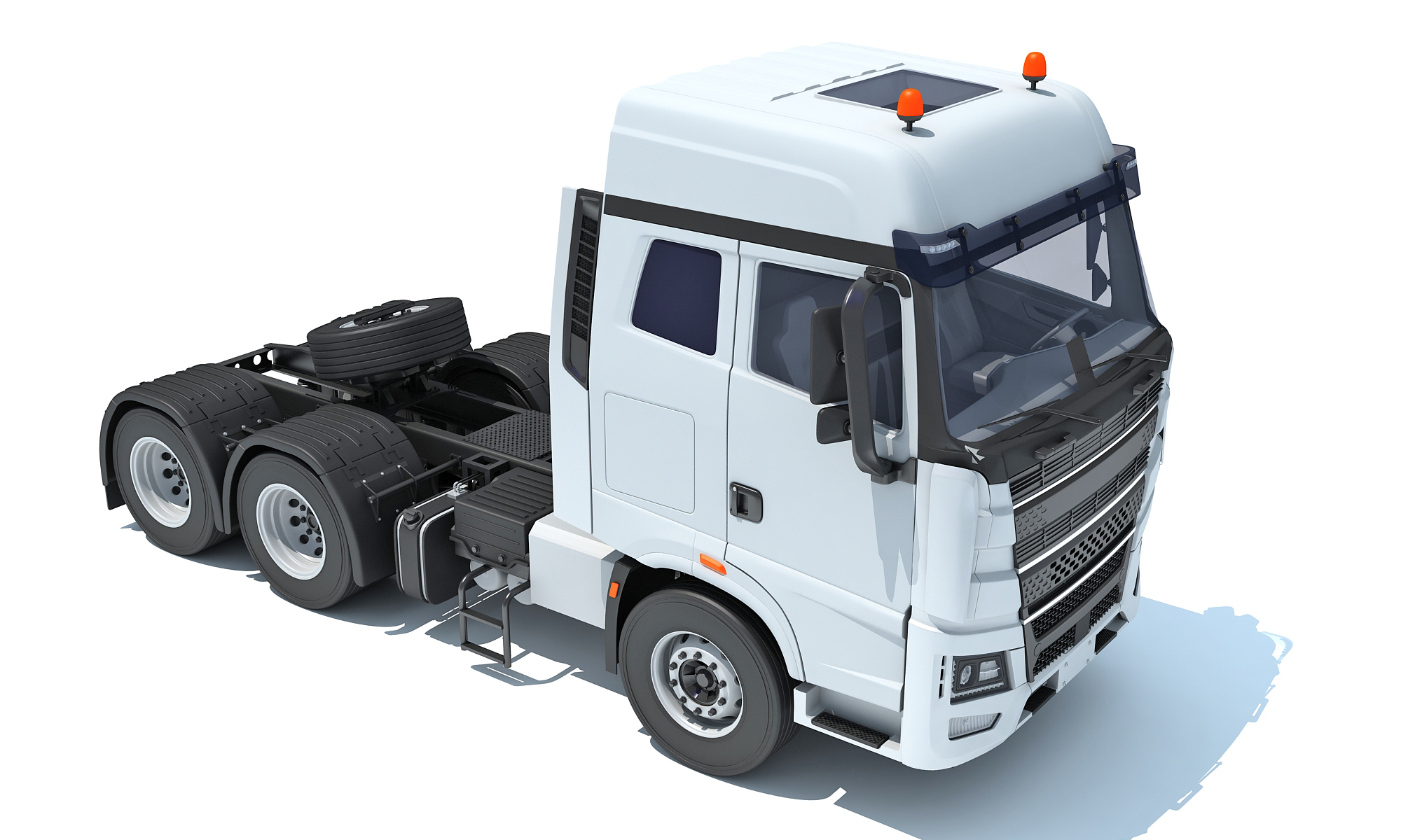 Semi Trailer Tractor Heavy Freight Truck 3D Model