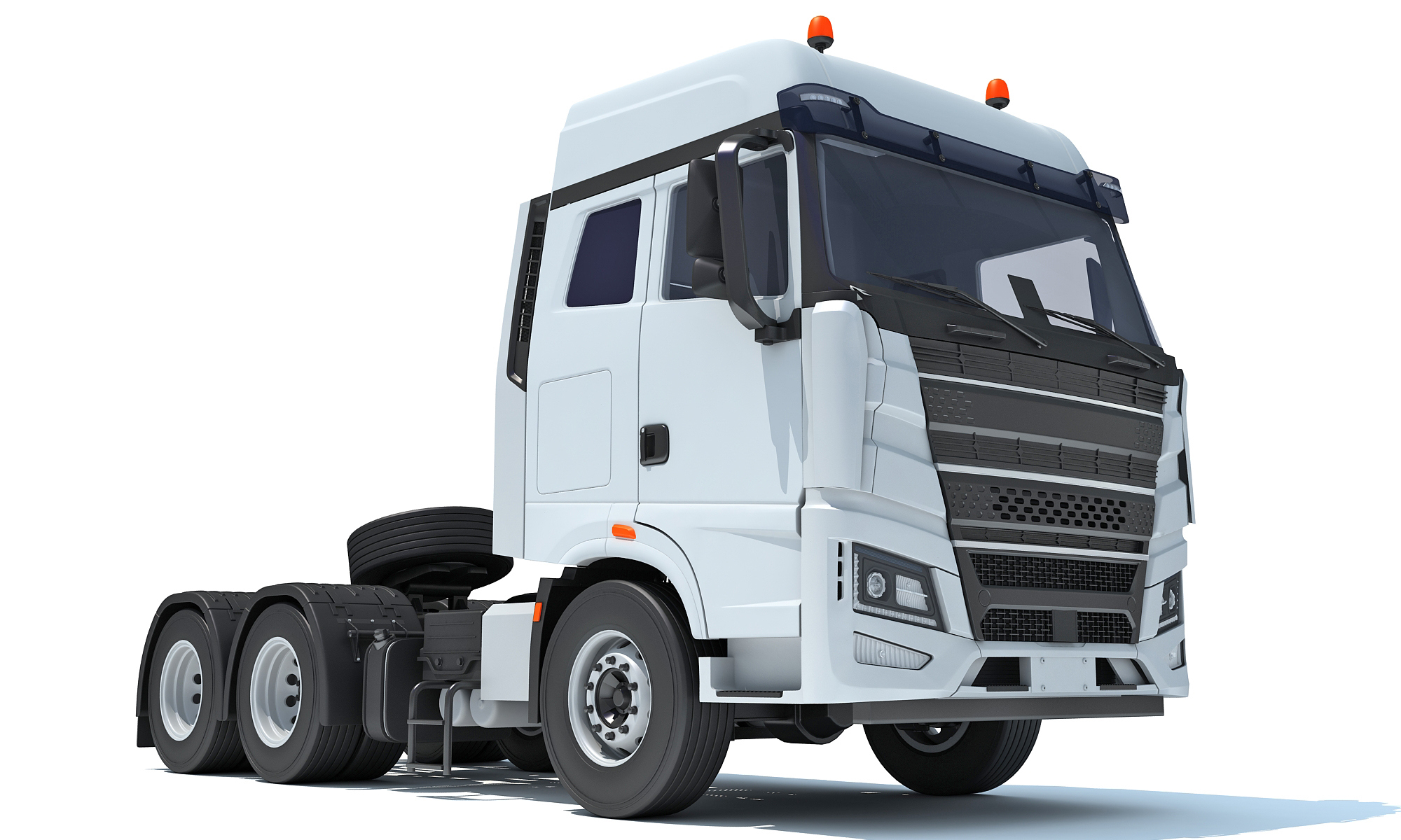 Semi Trailer Tractor Heavy Freight Truck 3D Model