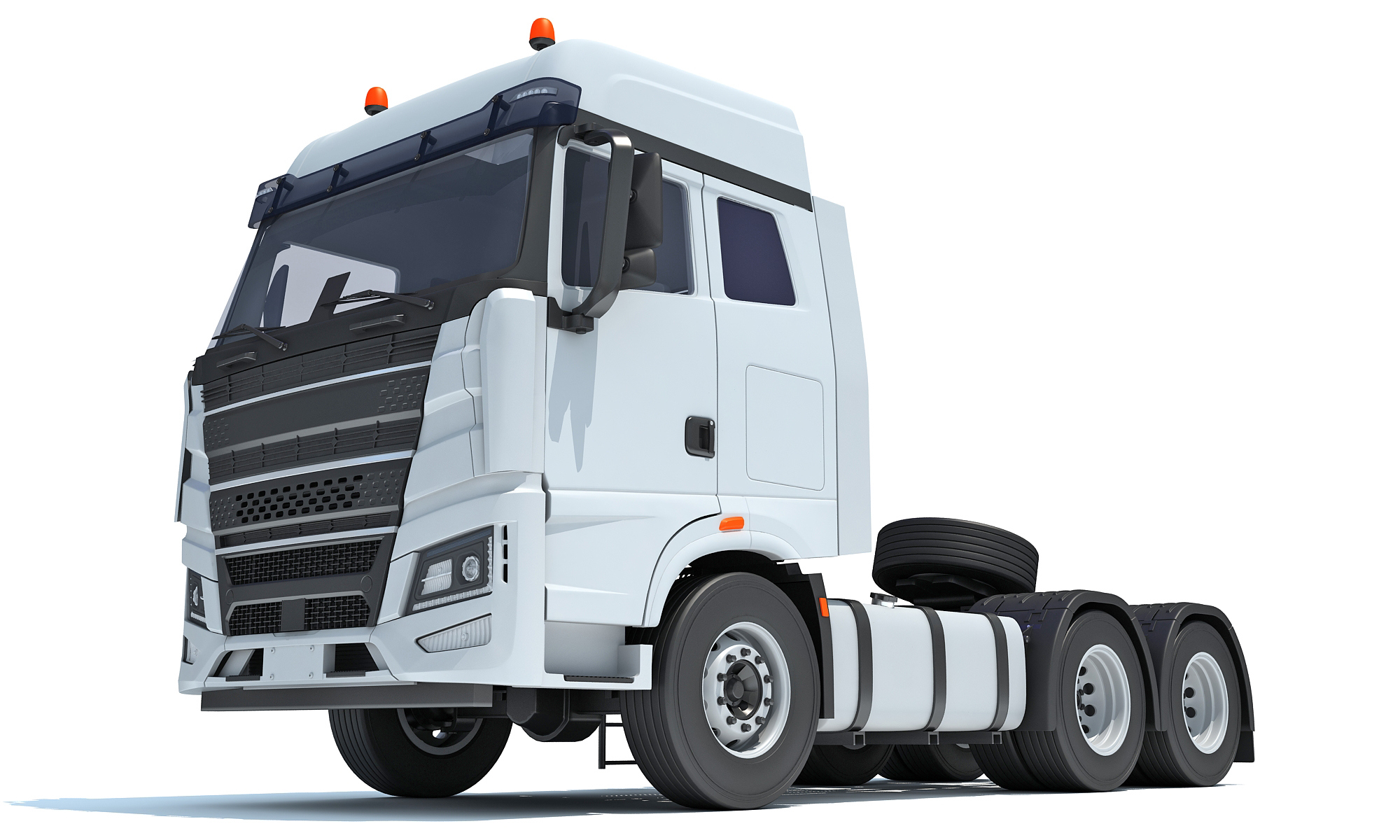 Semi Trailer Tractor Heavy Freight Truck 3D Model
