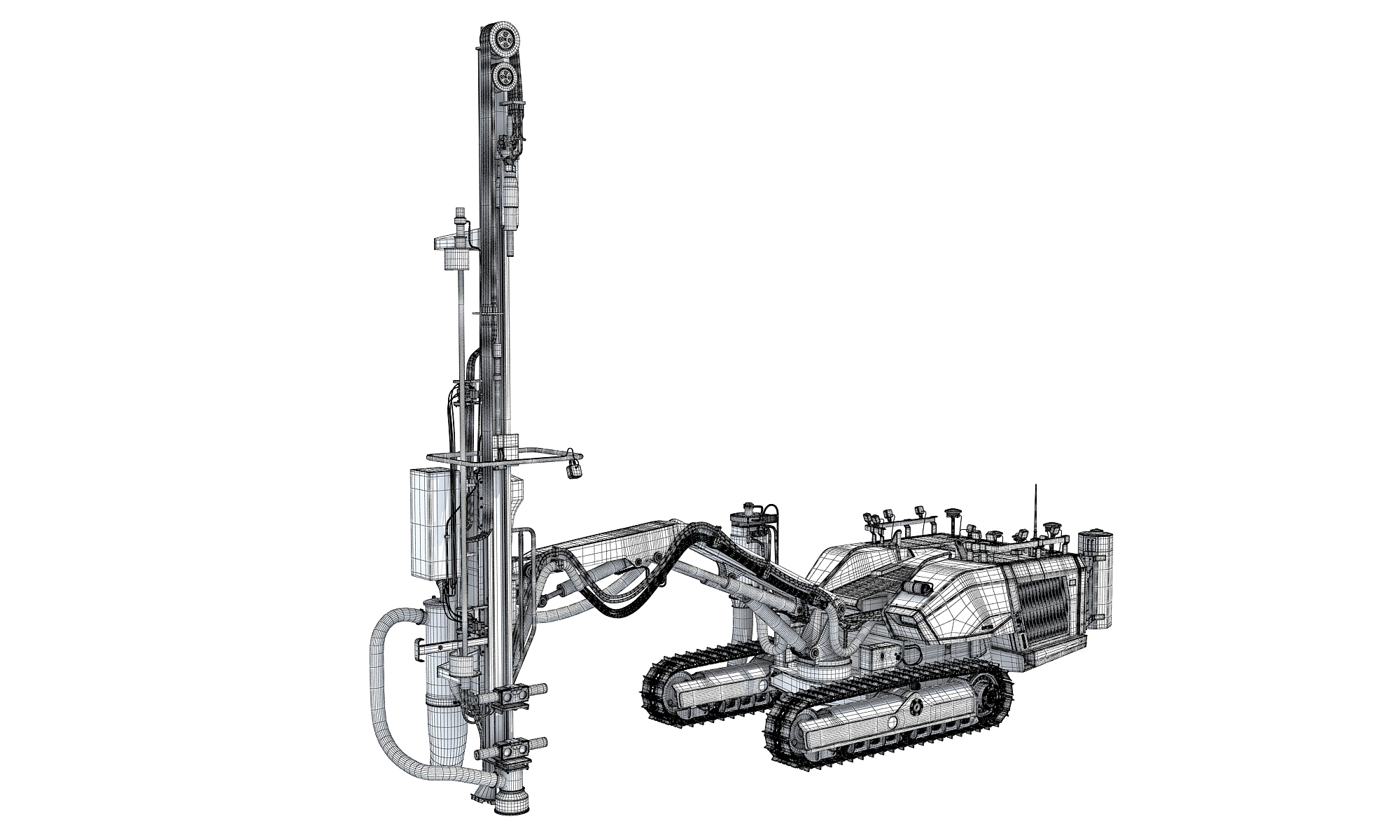 Surface Drill Rig Mining Machine 3D Model 3D Model