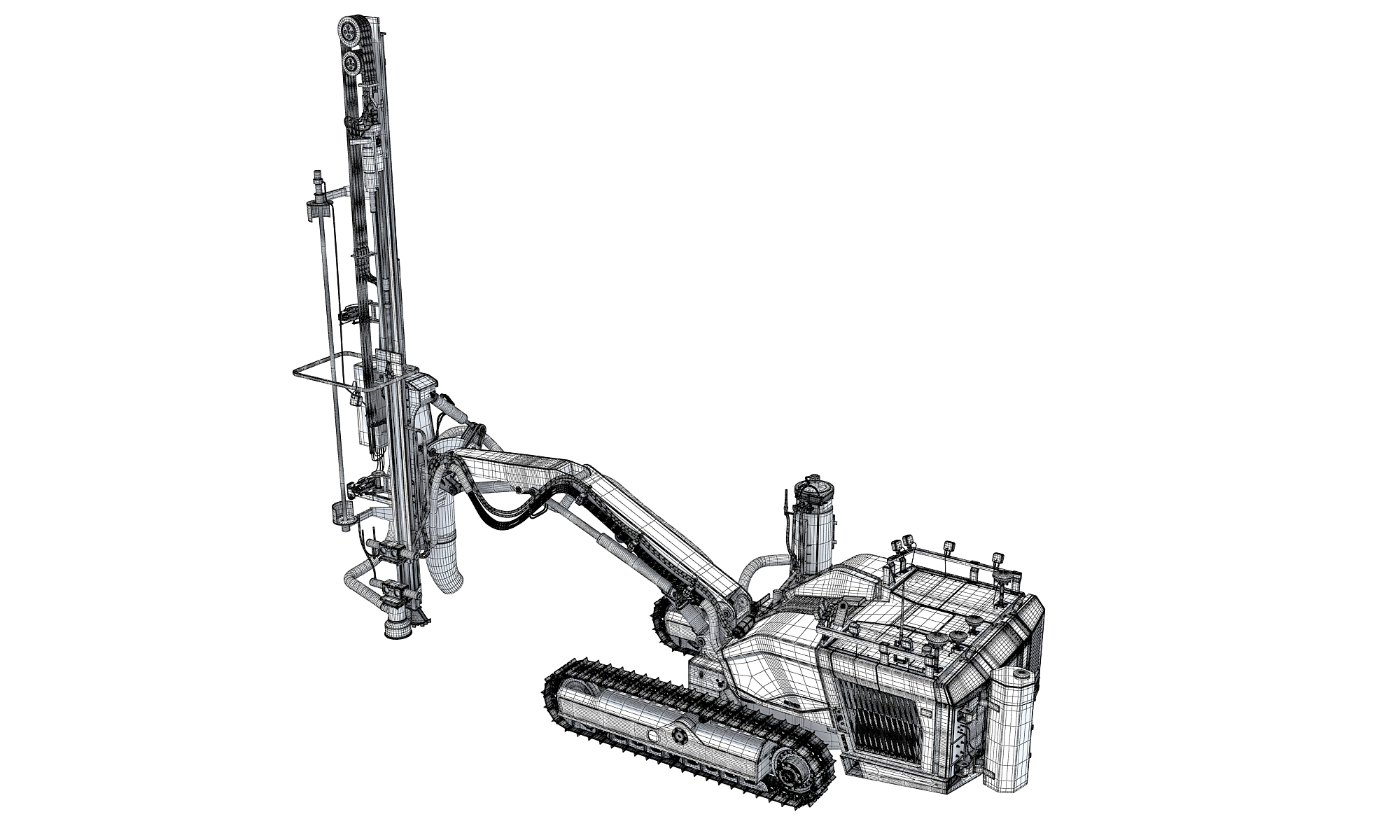 Surface Drill Rig Mining Machine 3D Model 3D Model