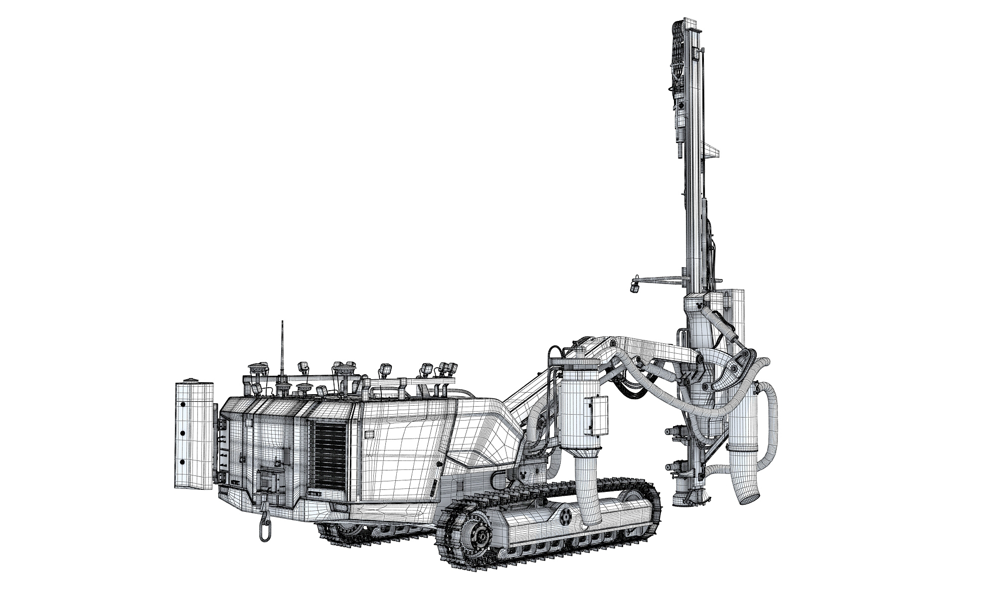 Surface Drill Rig Mining Machine 3D Model 3D Model