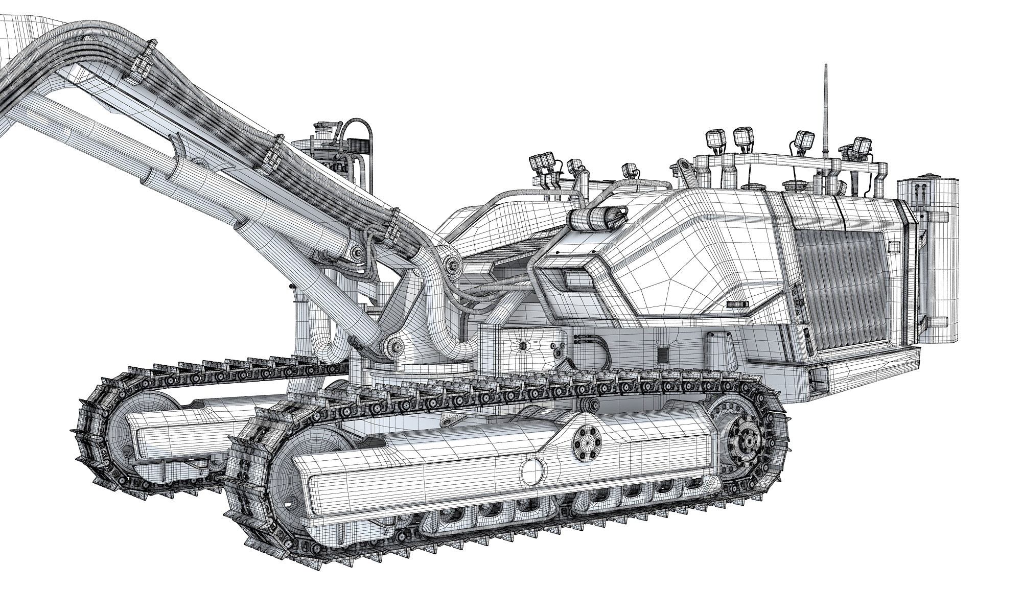 Surface Drill Rig Mining Machine 3D Model 3D Model