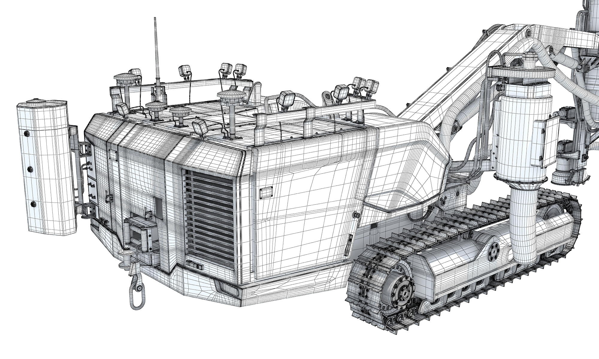 Surface Drill Rig Mining Machine 3D Model 3D Model