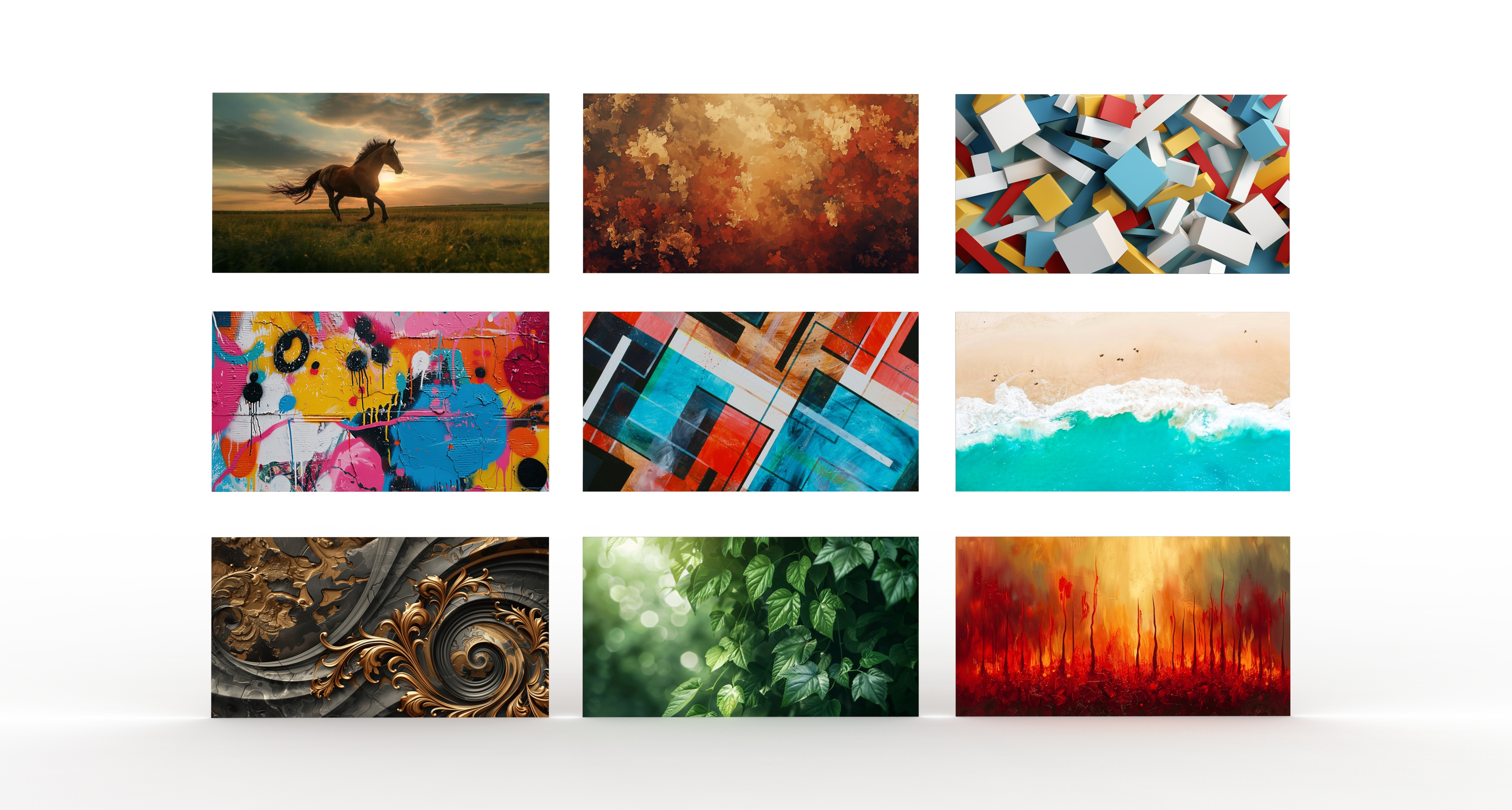 9 Wall Paintings 3D Model