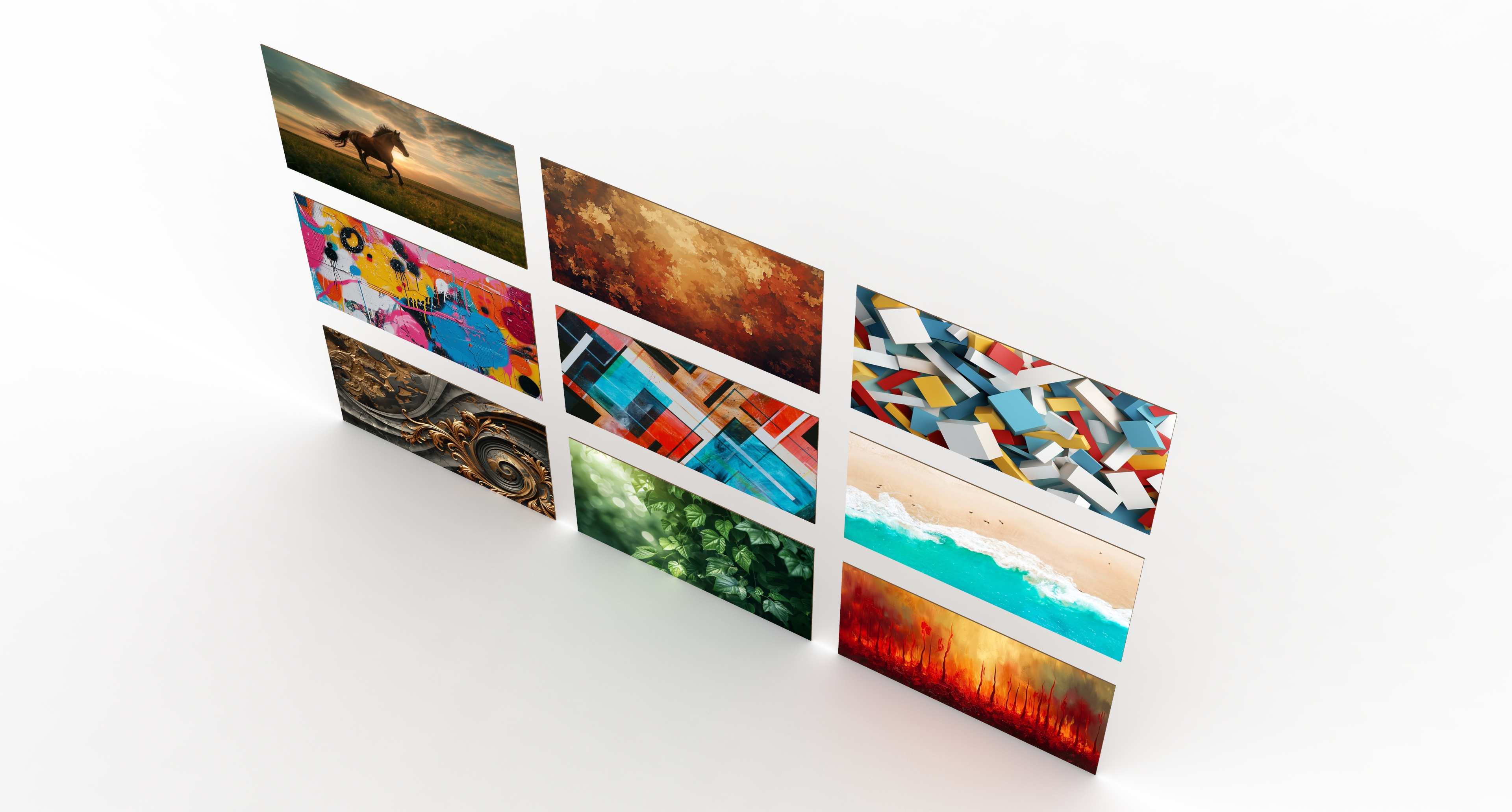 9 Wall Paintings 3D Model