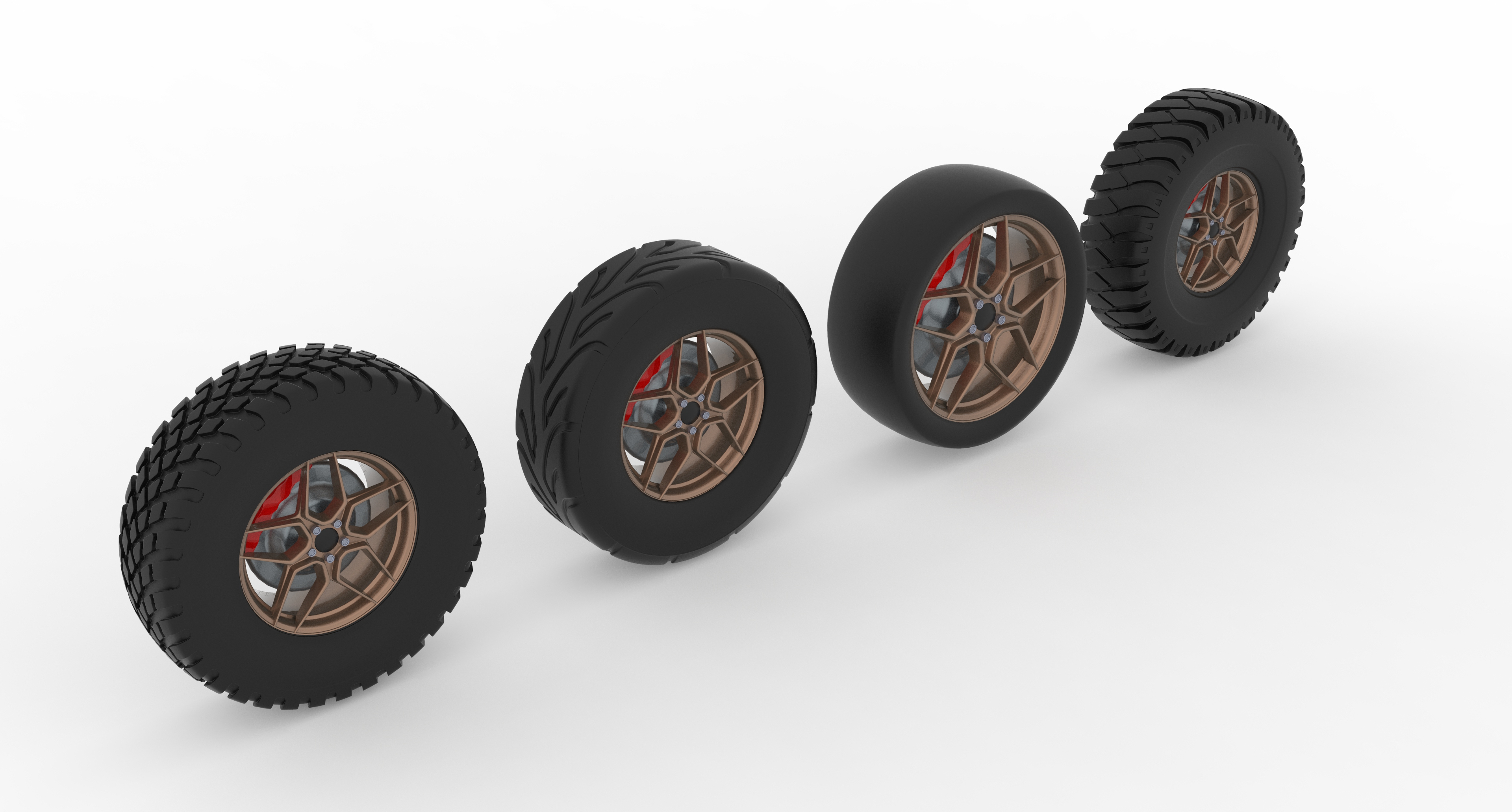 Alloy Wheel Collection 3D Model