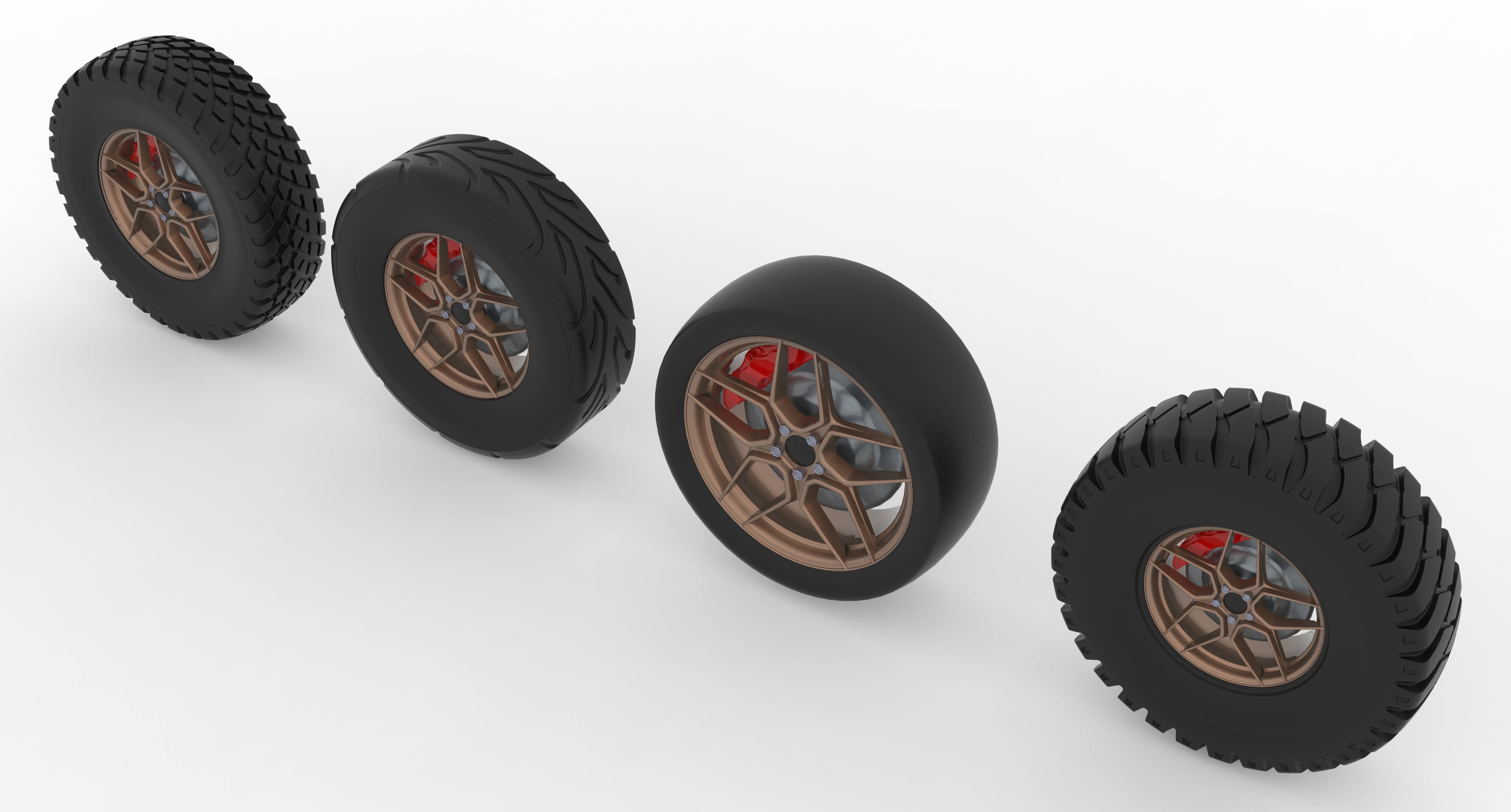 Alloy Wheel Collection 3D Model