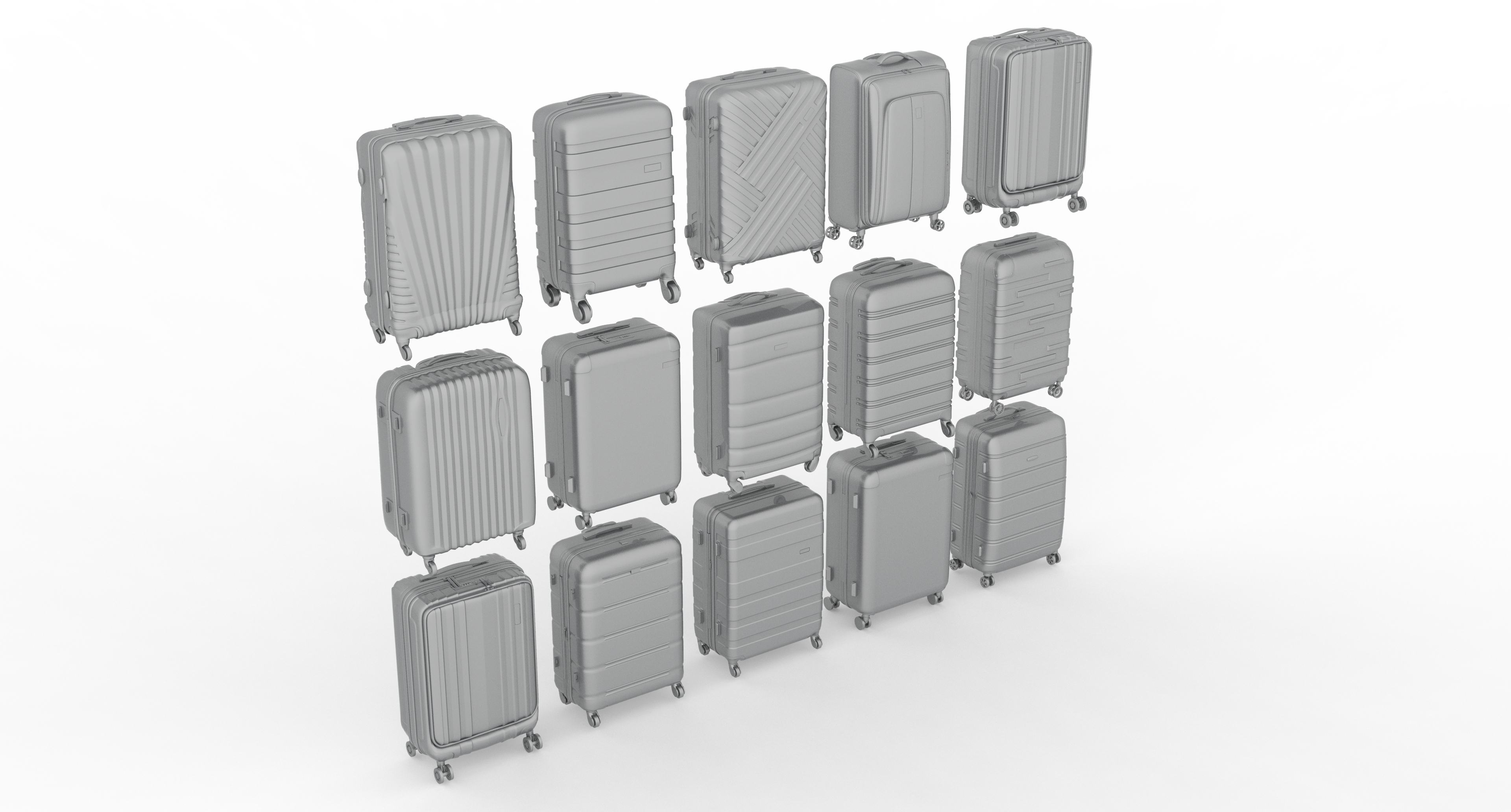 Suitcase Collection 3D Model