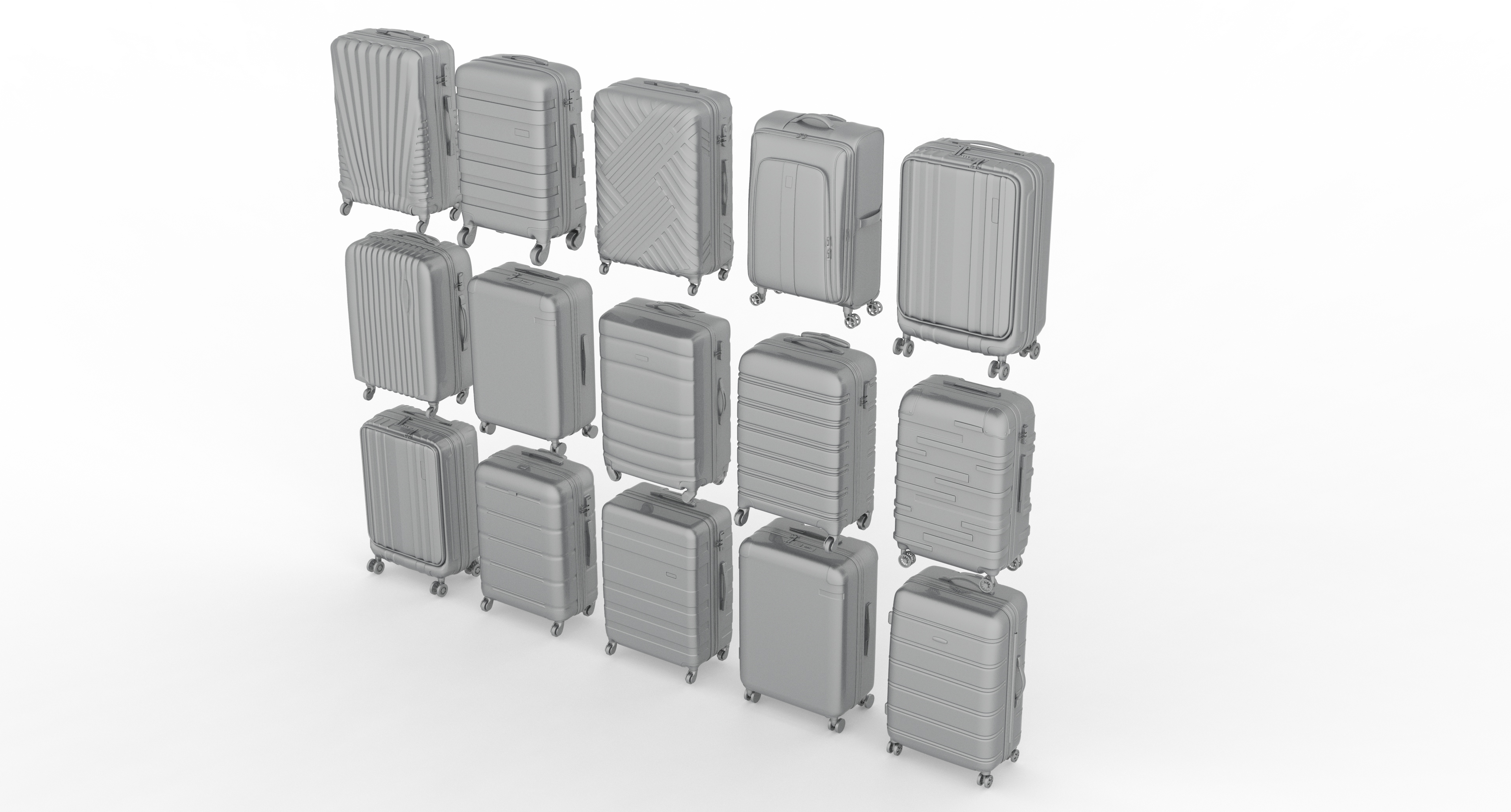 Suitcase Collection 3D Model