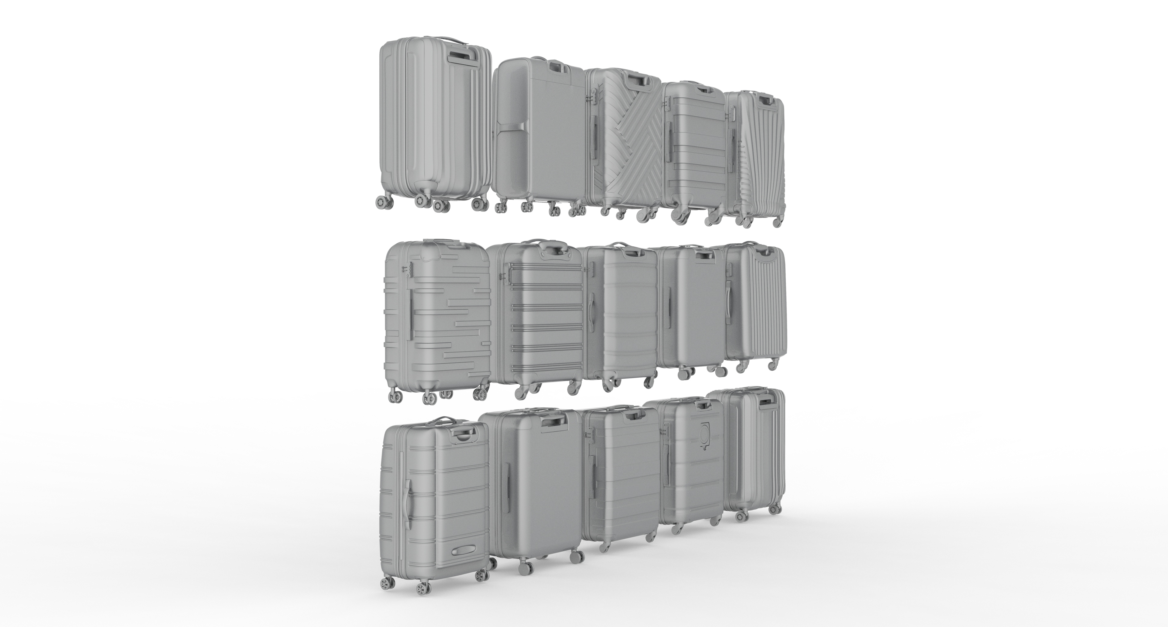 Suitcase Collection 3D Model