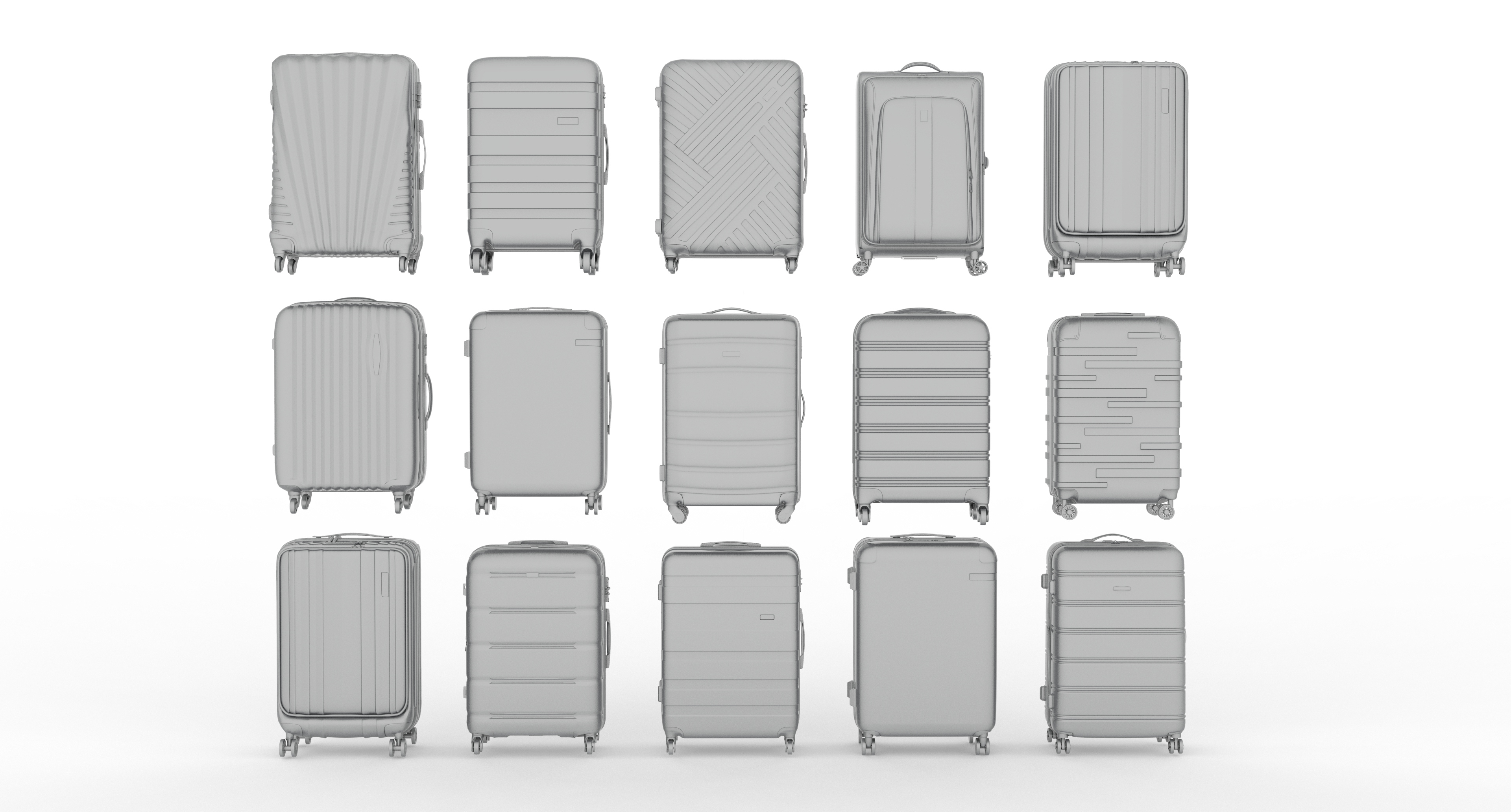 Suitcase Collection 3D Model