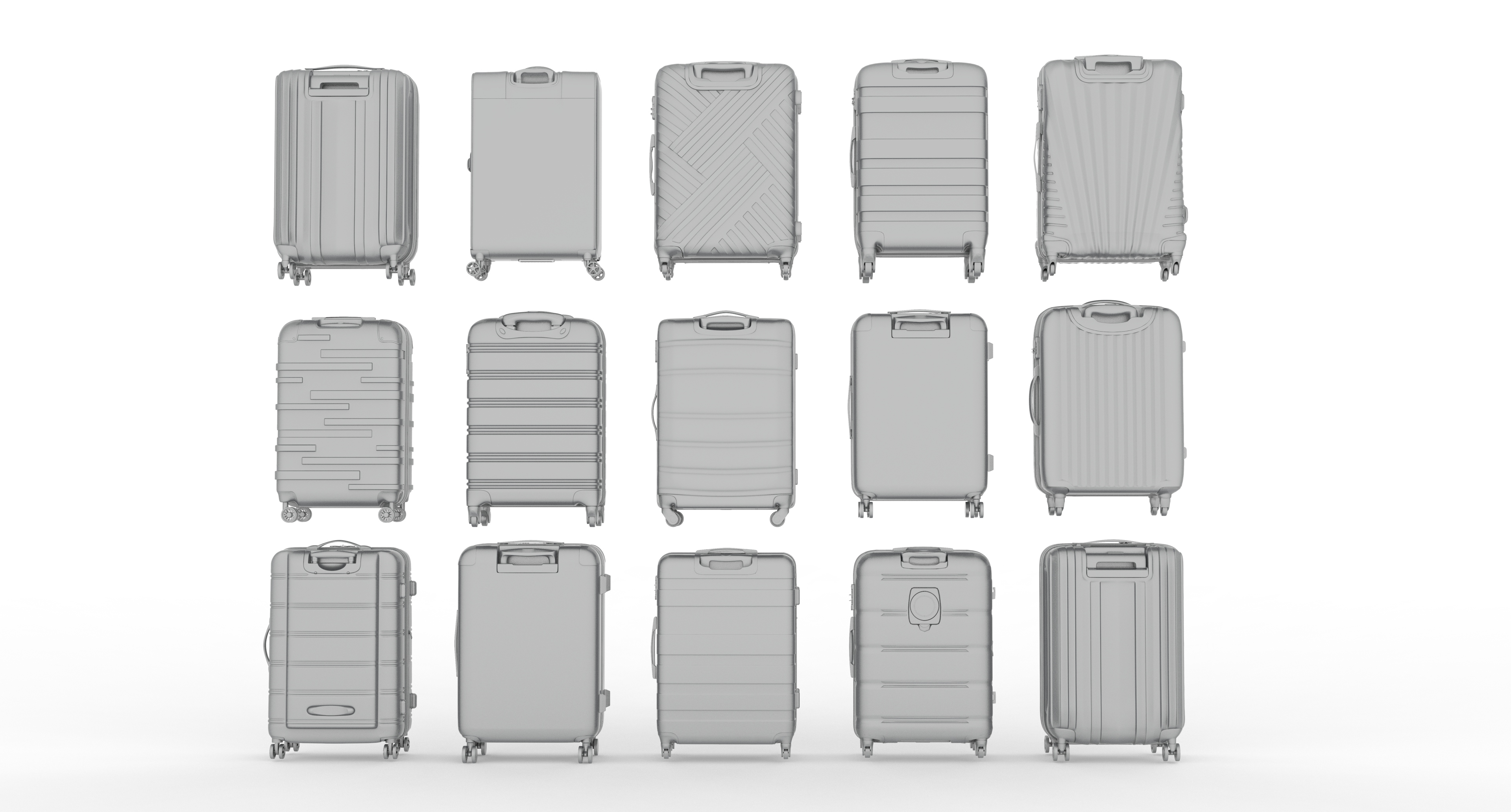 Suitcase Collection 3D Model