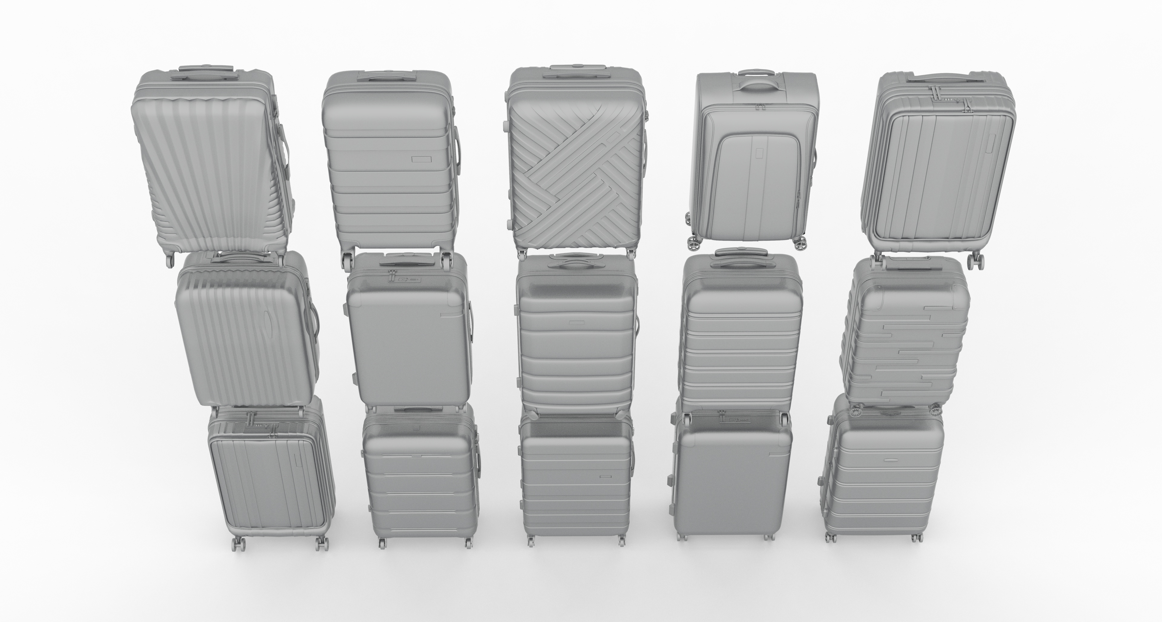 Suitcase Collection 3D Model