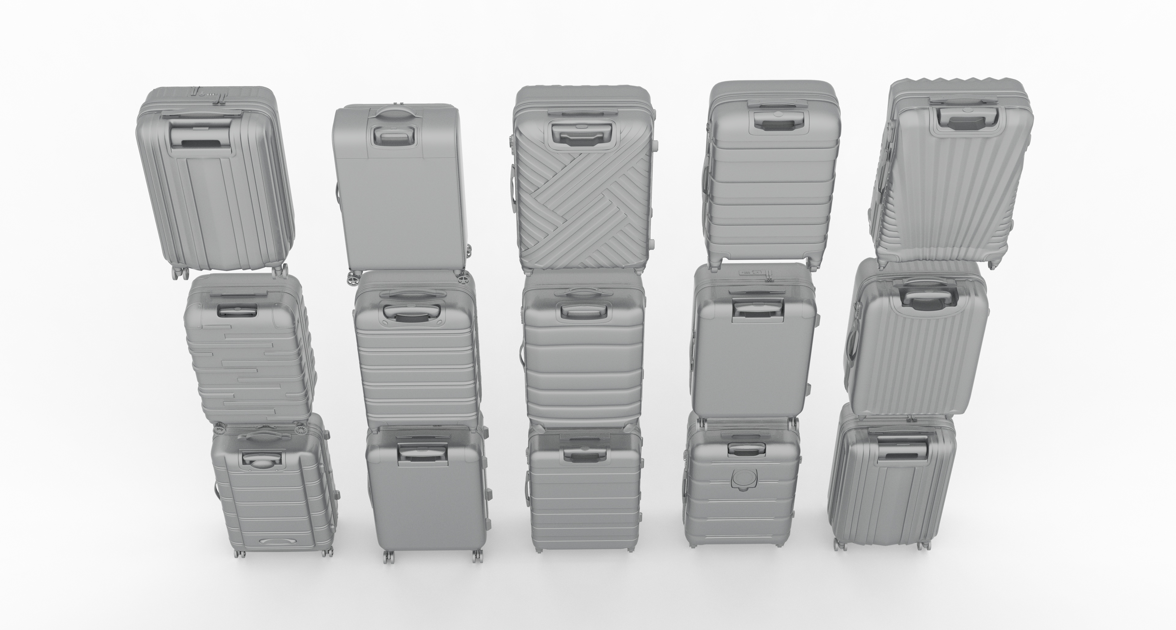 Suitcase Collection 3D Model