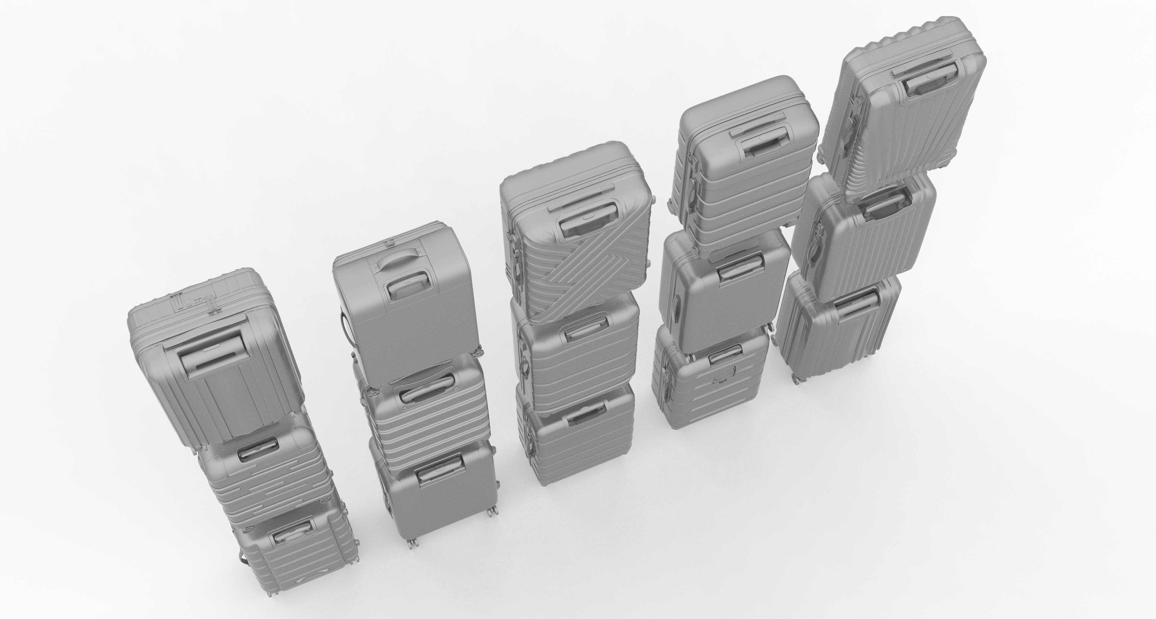 Suitcase Collection 3D Model