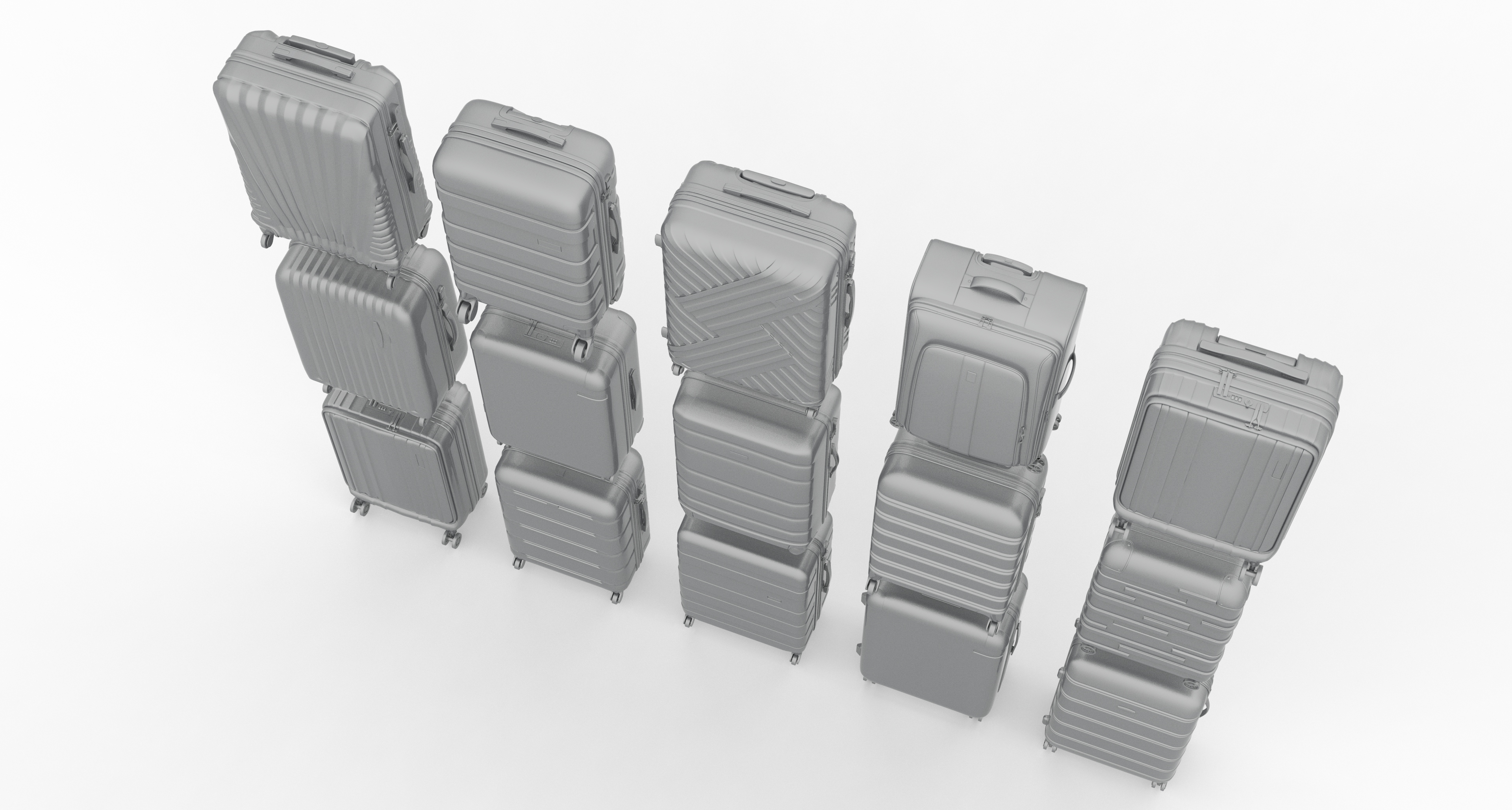 Suitcase Collection 3D Model