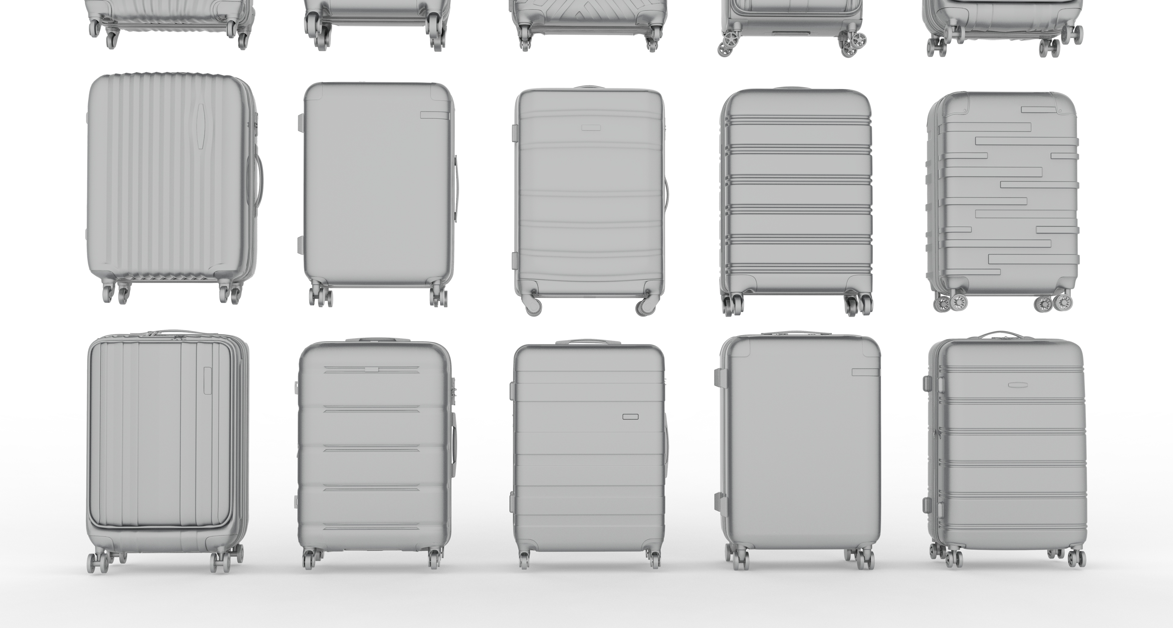Suitcase Collection 3D Model