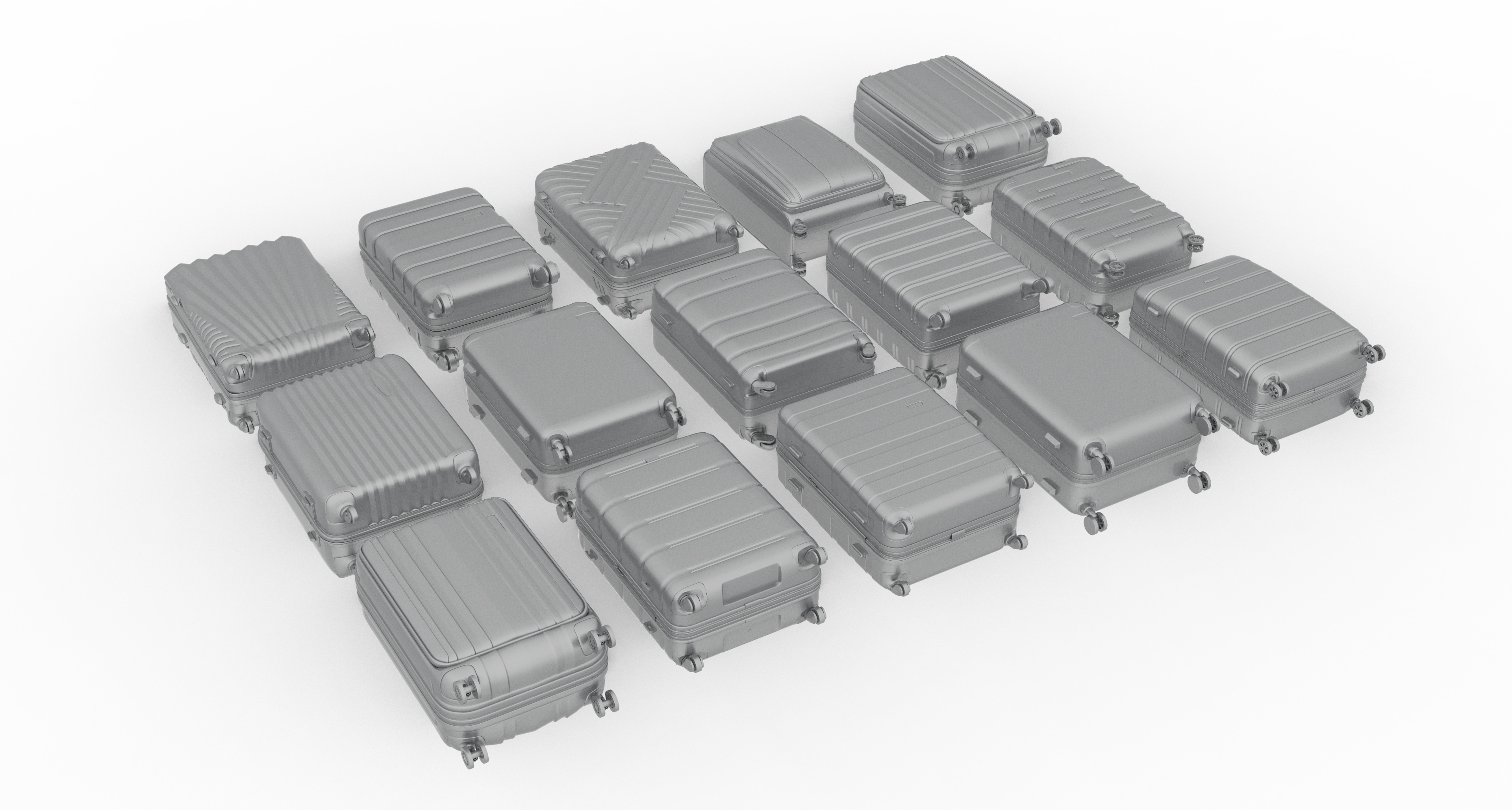 Suitcase Collection 3D Model