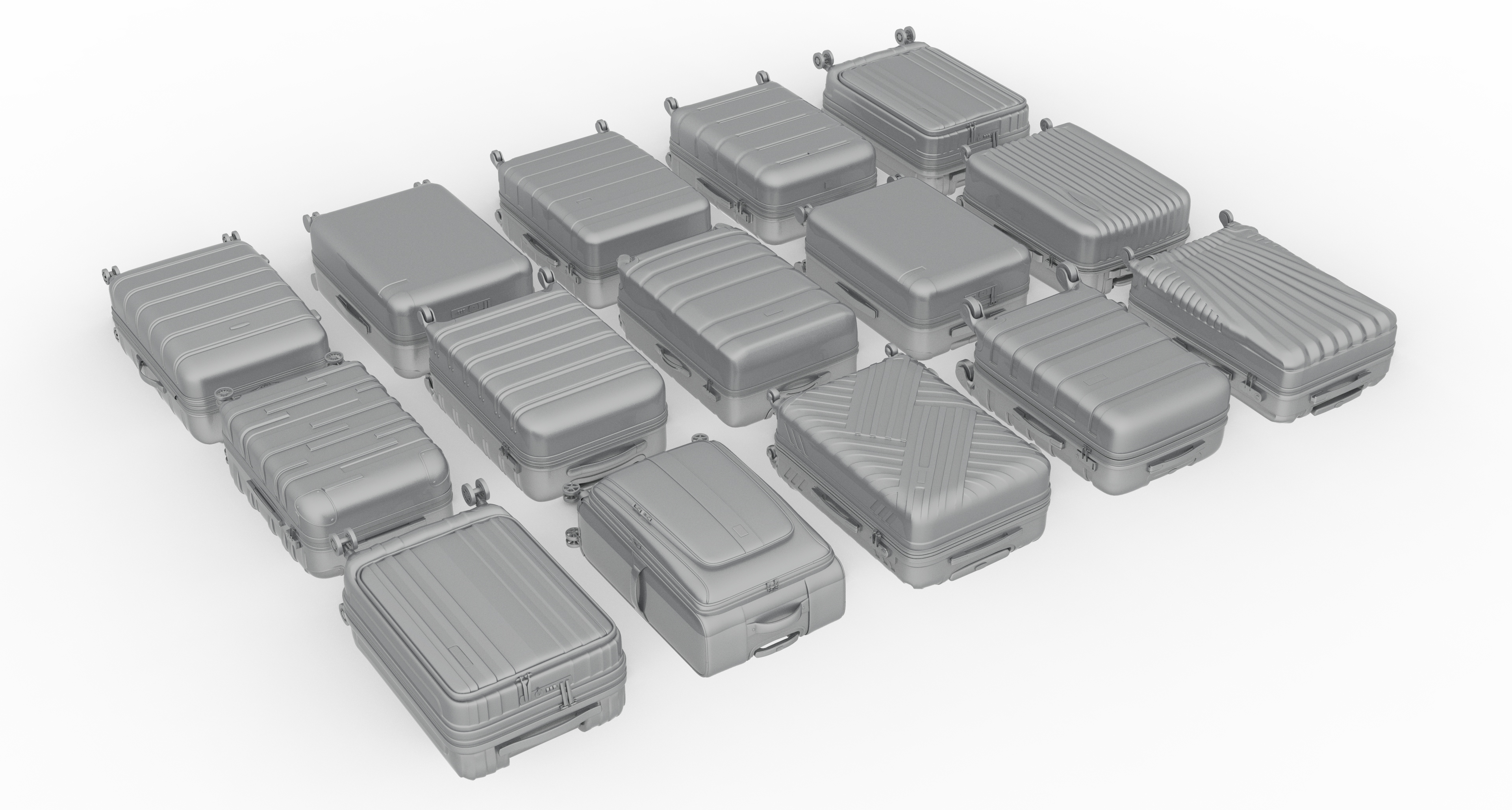 Suitcase Collection 3D Model
