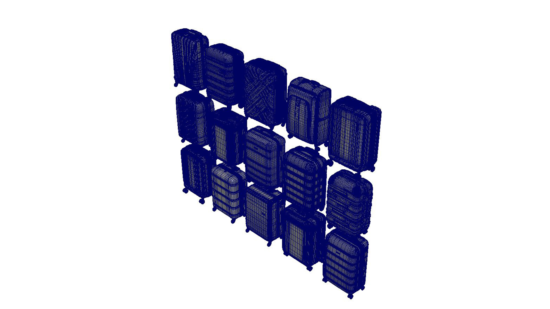 Suitcase Collection 3D Model