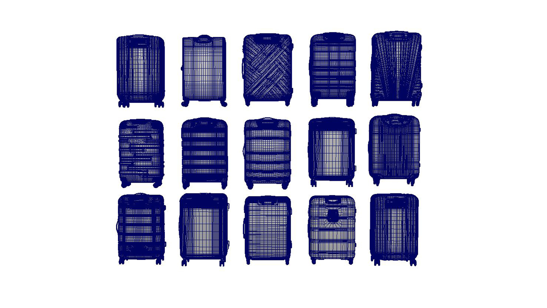 Suitcase Collection 3D Model