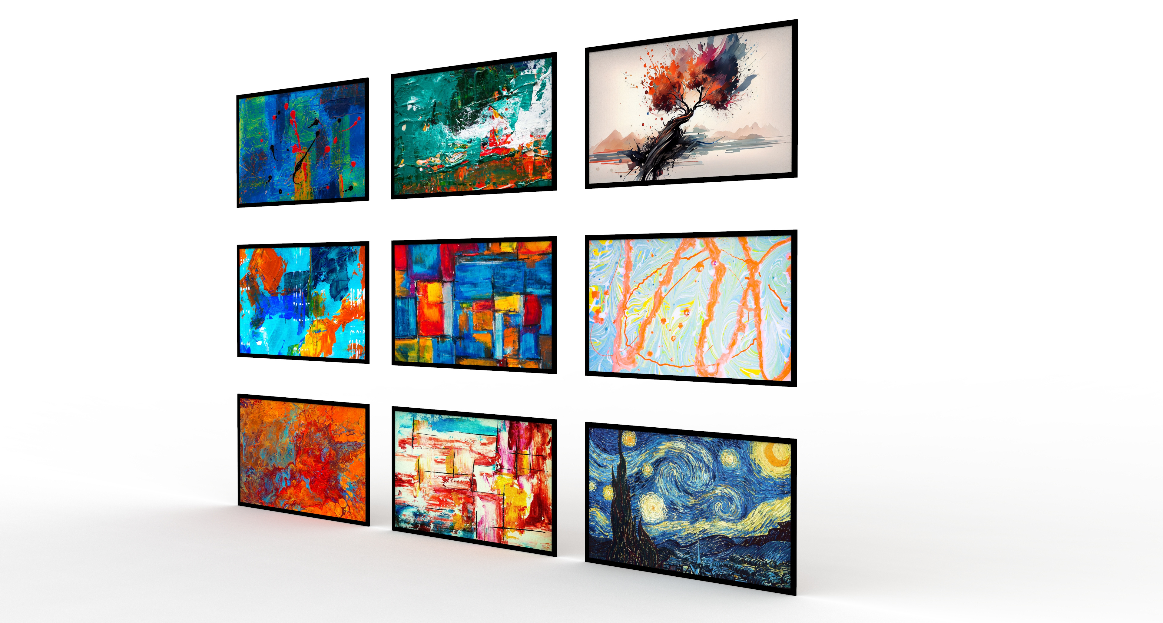 Wall Painting Collection 3D Model
