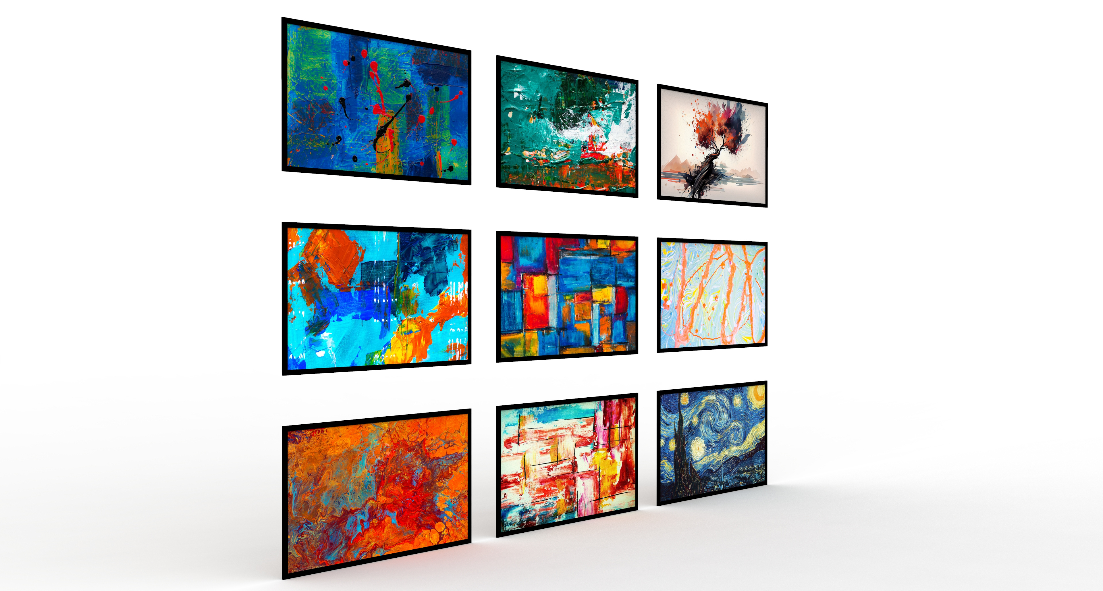 Wall Painting Collection 3D Model